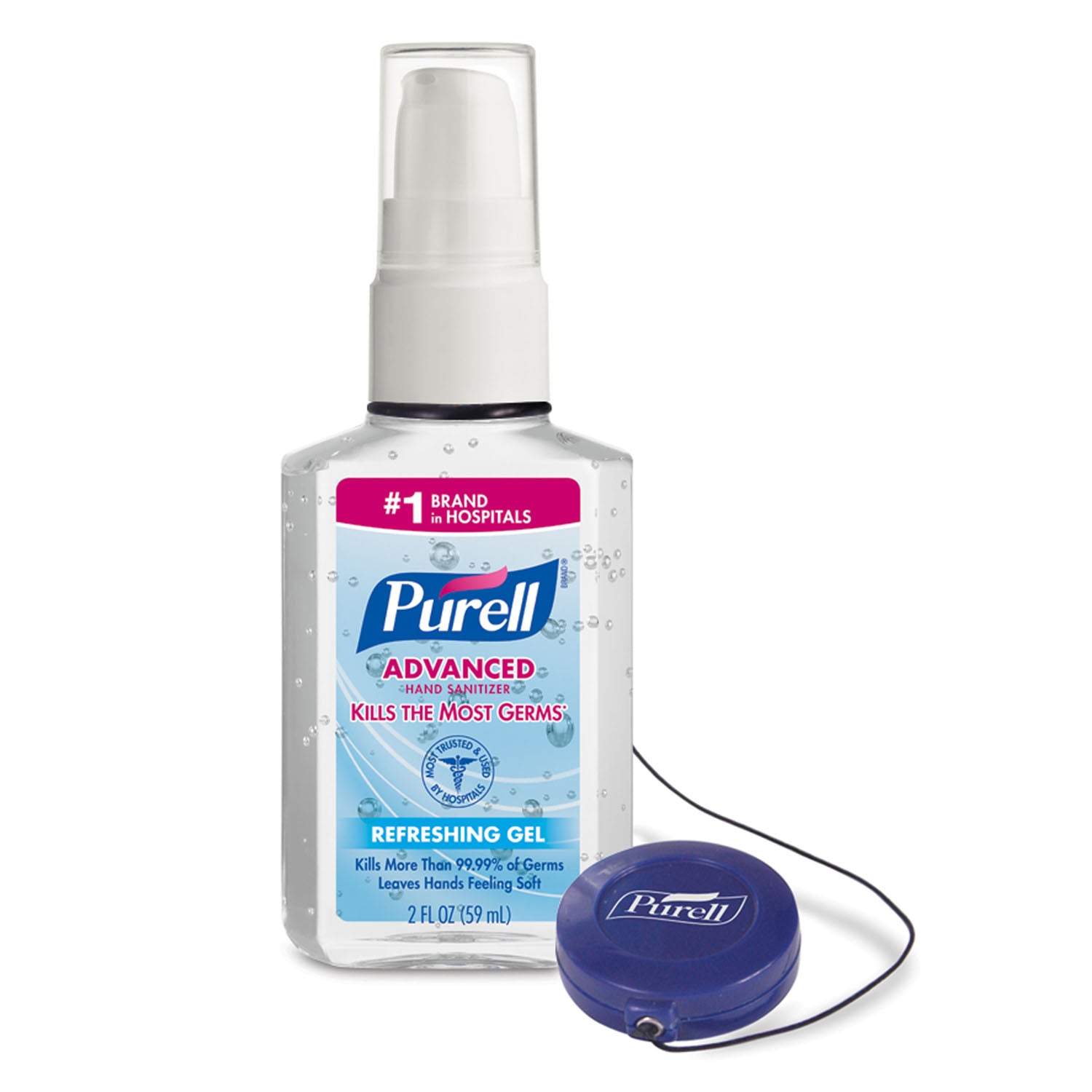 GOJO PURELL® ADVANCED Instant Hand Sanitizer, 2 fl oz PERSONAL™ Pump Bottle, 24/cs (120 cs/plt) (9608 Sold Separately) (HAZMAT Fees Apply, cannot ship via Air or to AK, GU, HI, MP, PR, VI)