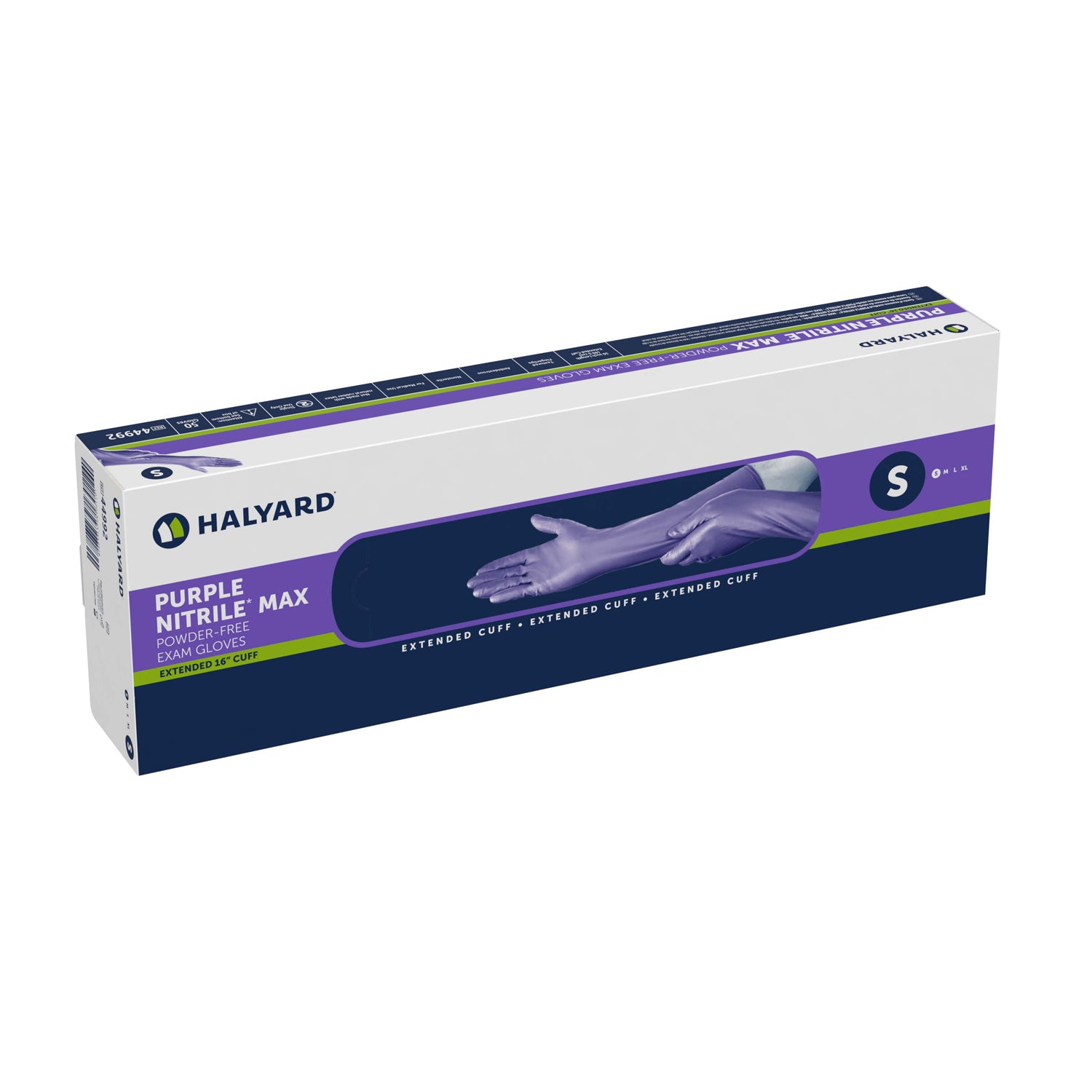 HALYARD PURPLE NITRILE MAX POWDER FREE EXAM GLOVES Purple Nitrile Max Powder-Free Exam Glove, Medium, 50/bx 8bx/cs
