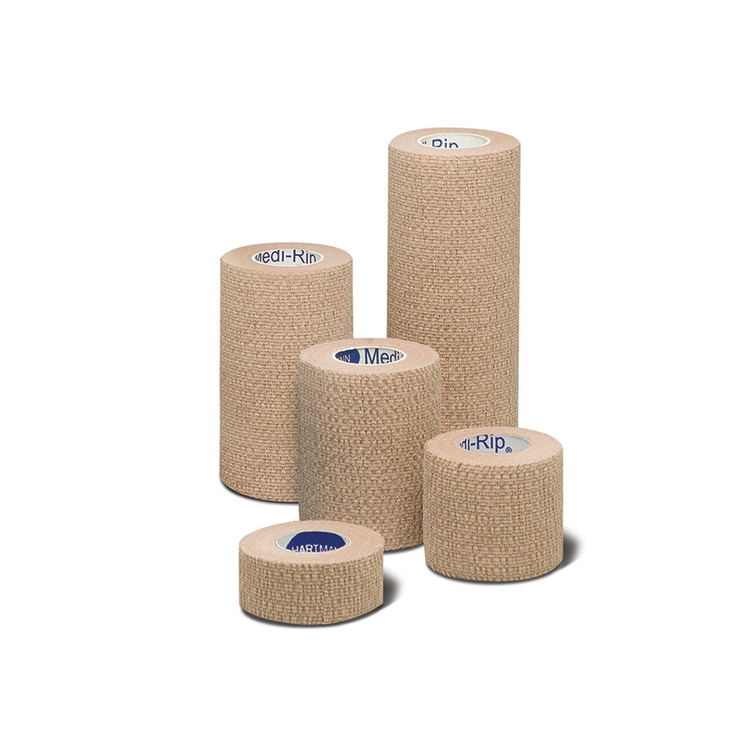 HARTMANN USA MEDI-RIP® SELF-ADHERENT BANDAGE "Bandage, 1\" x 5 yds, Non-Sterile, Tan, 24 rl/bx, 4 bx/cs "