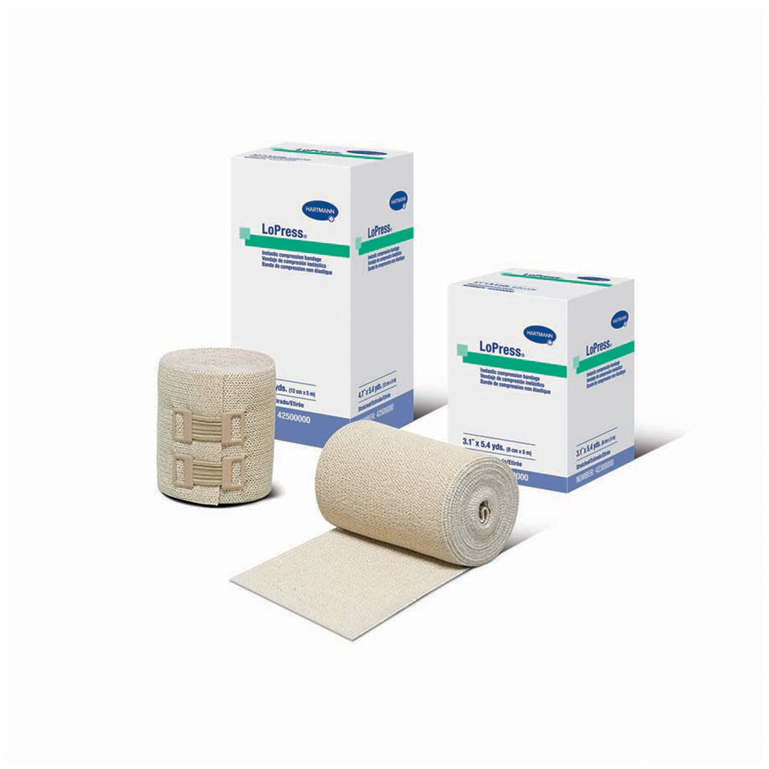 HARTMANN USA LOPRESS® LATEX FREE COMPRESSION BANDAGE "Compression Bandage, 4.7\" x 5.4 yds, 1 rl/bx, 12 bx/cs "