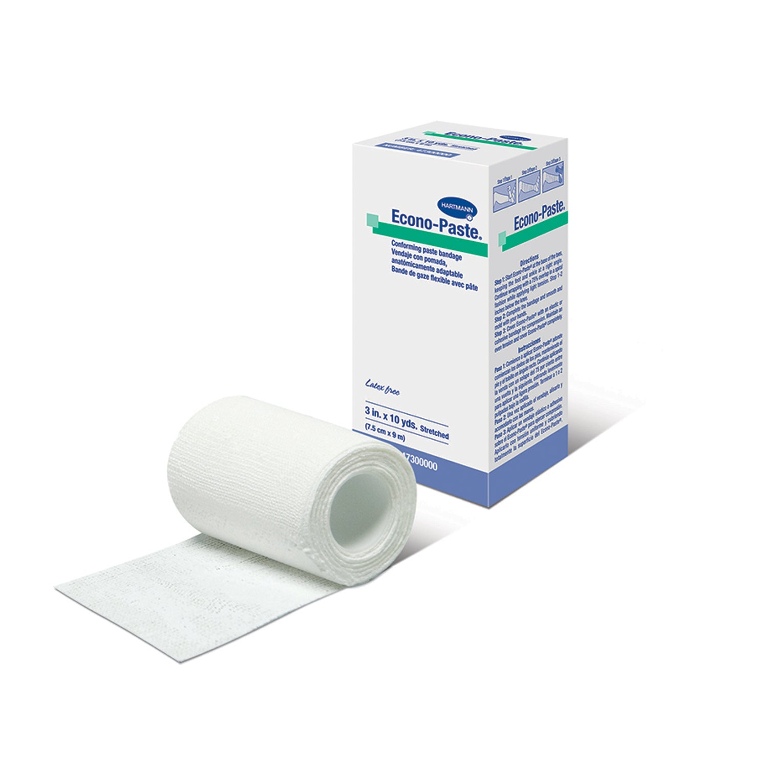 HARTMANN USA ECONO-PASTE® CONFORMING ZINC-OXIDE PASTE BANDAGE "Zinc-Oxide Paste Bandage, 4\" x 10 yds, 1 rl/bx, 12 bx/cs "