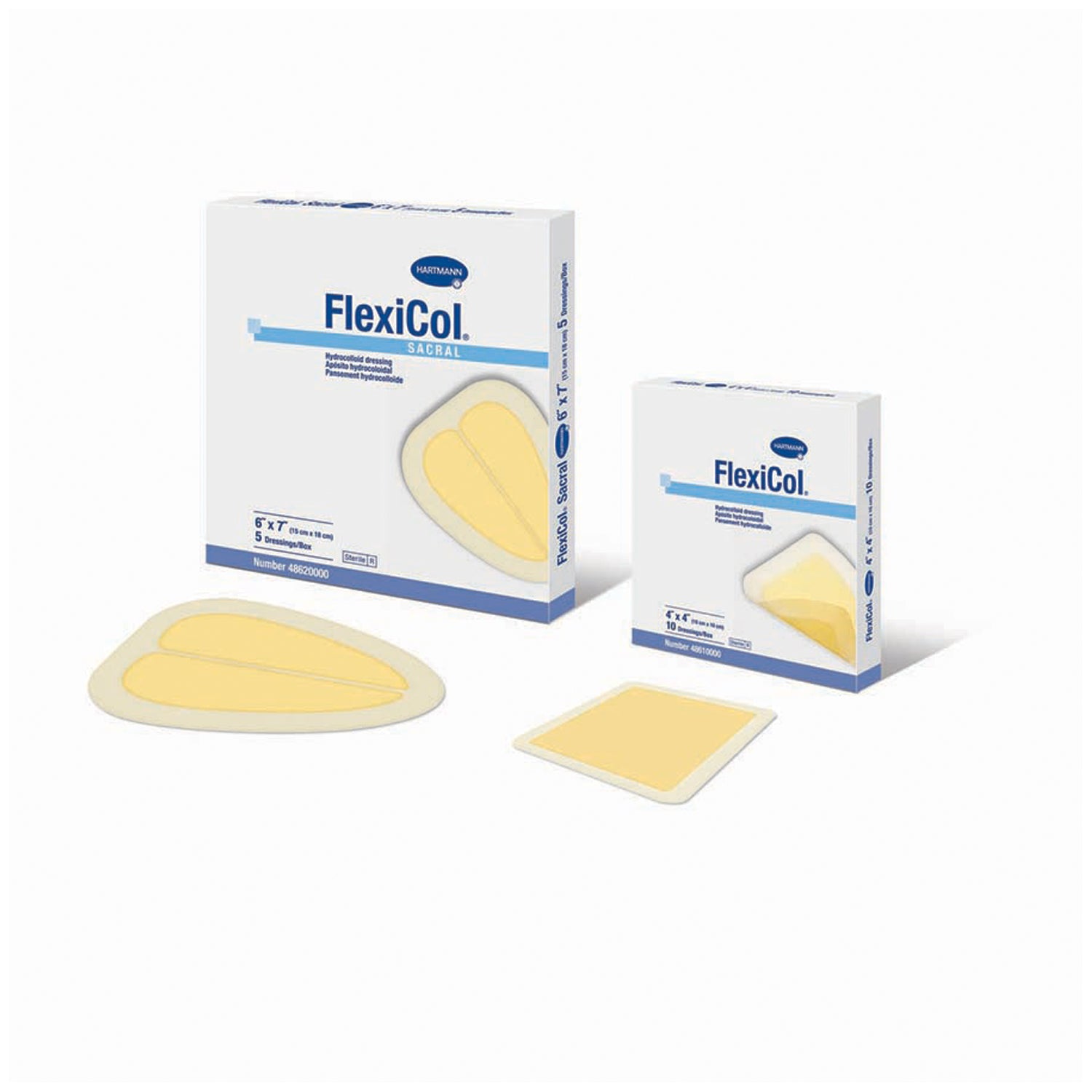 HARTMANN USA FLEXICOL® HYDROCOLLOID DRESSING "Hydrocolloid Dressing, 4\" x 4\" Thin, 10/bx "