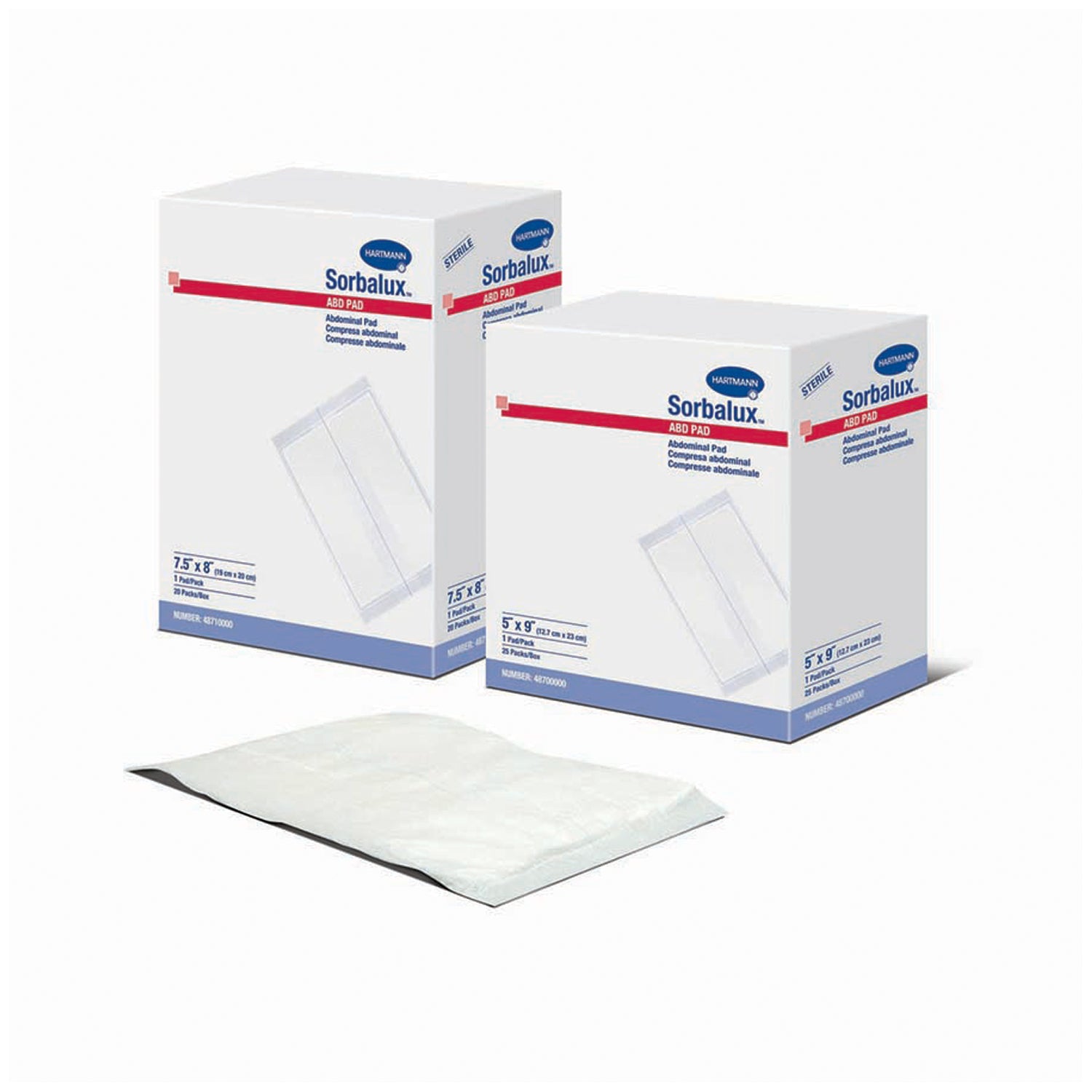 HARTMANN USA SORBALUX® ABD PADS "ABD Pad, 8\" x 10\", Sterile, Latex Free "