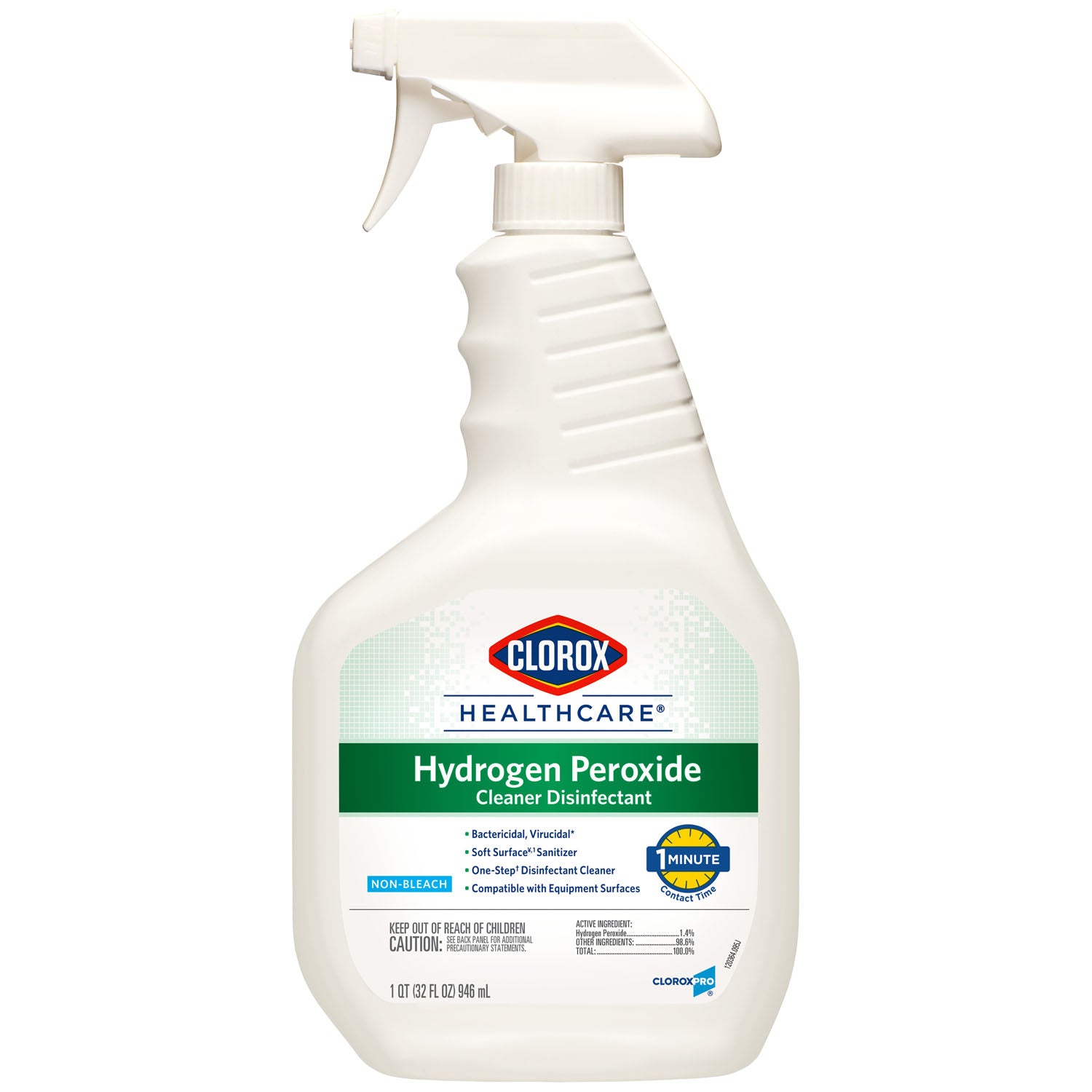 CLOROX HEALTHCARE® HYDROGEN PEROXIDE CLEANER Clorox Healthcare® Hydrogen Peroxide Cleaner Disinfectant Spray, 32 oz, 9/cs