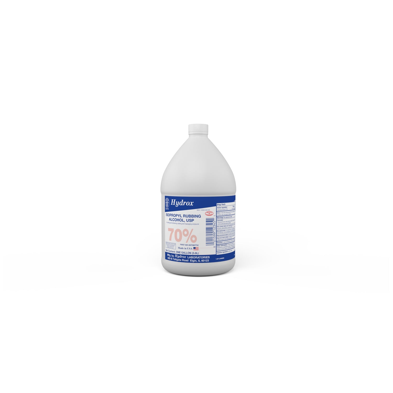 HYDROX LABORATORIES ISOPROPYL ALCOHOL Isopropyl Rubbing Alcohol 70%, USP, 128 oz, 4 btl/cs