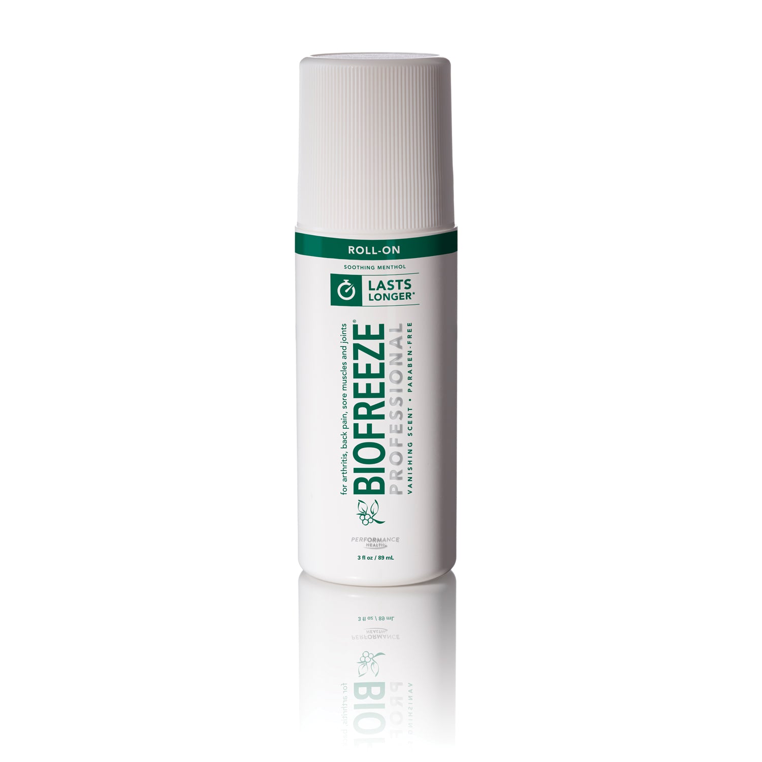 RB HEALTH TOPICAL PAIN RELIEVER Biofreeze® Professional, 3 oz Roll-On, Green, 12/bx (HAZMAT Fees Apply, cannot ship via Air or to AK, GU, HI, MP, PR, VI)