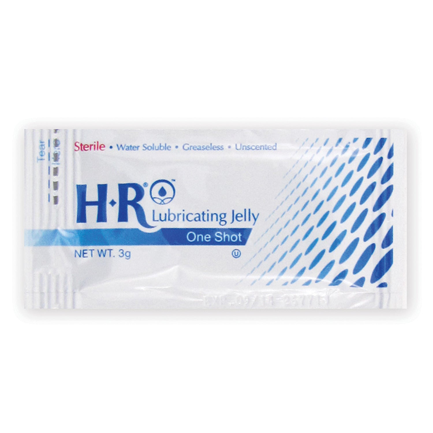 HR® Lubricating Jelly, Sterile, 3gm, One Shot®, 144 ea/bx (112 cs/plt)
