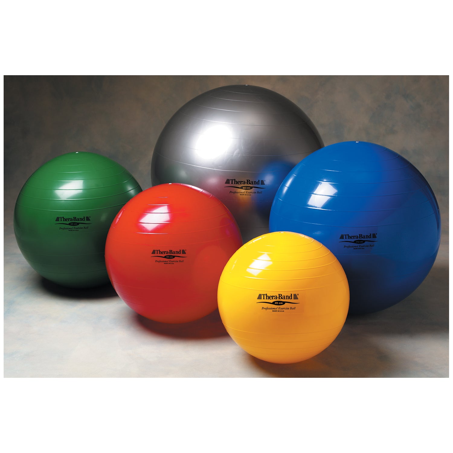 PERFORMANCE HEALTH THERABAND EXERCISE BALLS "Standard Exercise Ball, 55cm / Red, For Body Height 5'1\"-5'6\" (Part Number Change COMING SOON)"