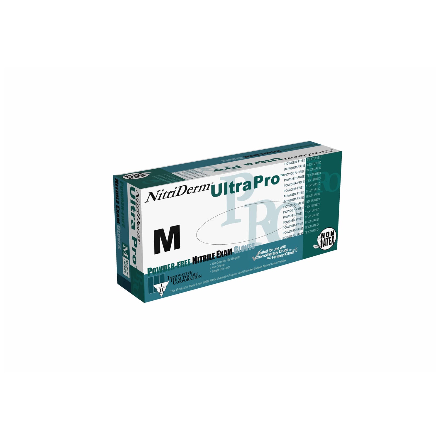 INNOVATIVE NITRIDERM® EP ULTRA PRO™ NITRILE SYNTHETIC POWDER-FREE EXAM Gloves, Exam, Nitrile, Medium, Chemo, Cobalt Blue, Non-Sterile, Powder-Free (PF), Textured, 5.1 mil, 100/bx, 10 bx/cs