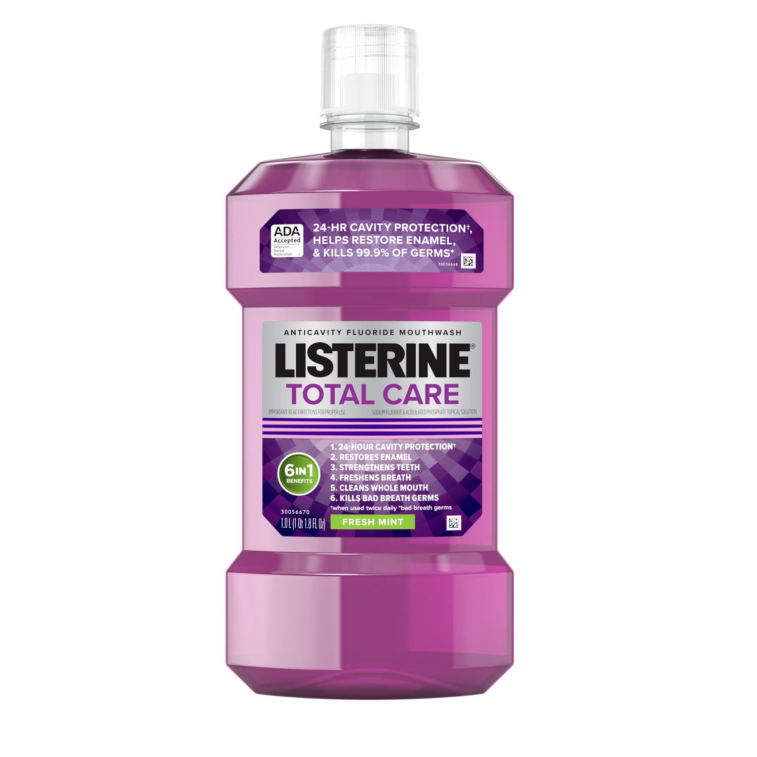 KENVUE LISTERINE® Mouthwash, Listerine Total Care, 1 Liter, 6/cs (Pricing Subject to Change without Prior Notification)