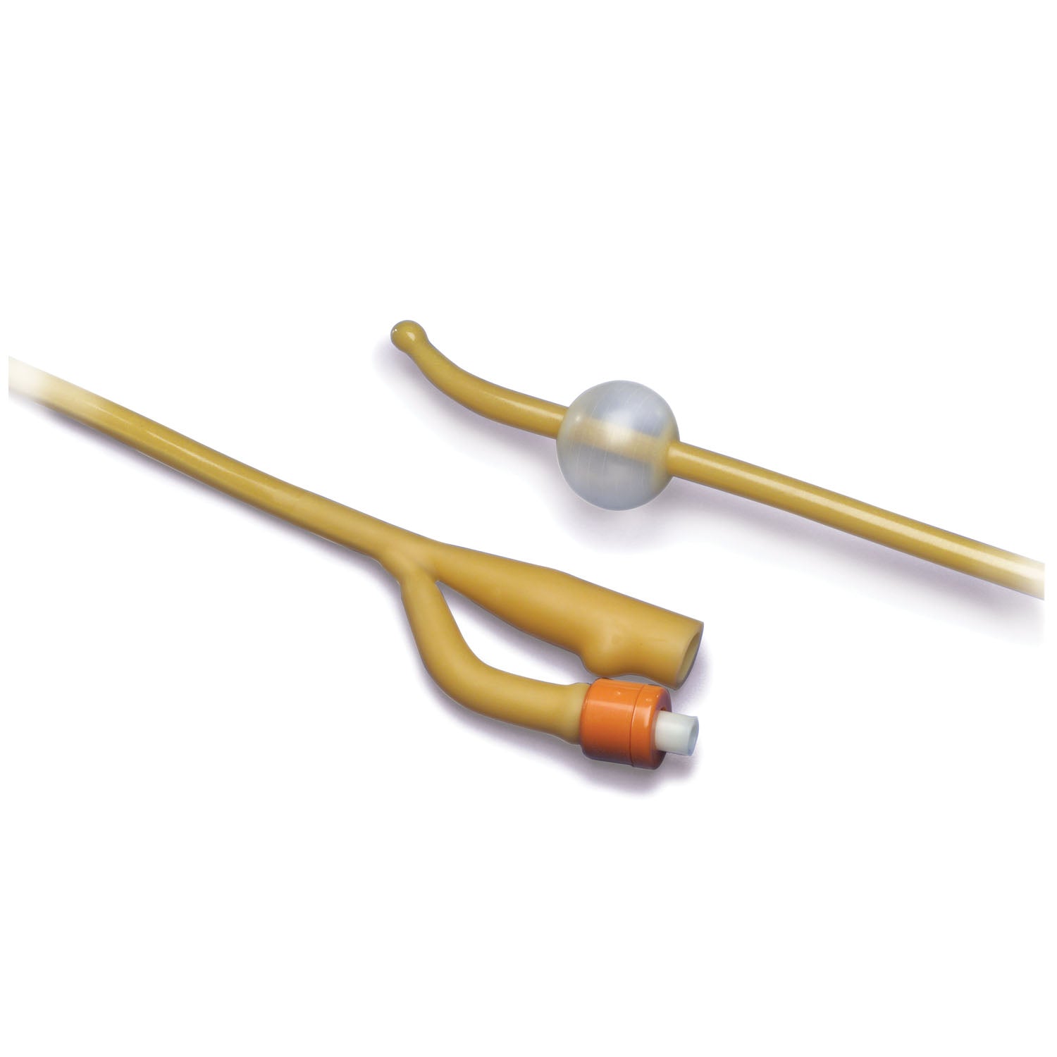 CARDINAL HEALTH ULTRAMER COUDE FOLEY CATHETERS "Coude Foley Catheter, 5cc, 2-Way, Amber Latex, 16FR, 17\"L, 12/ctn "