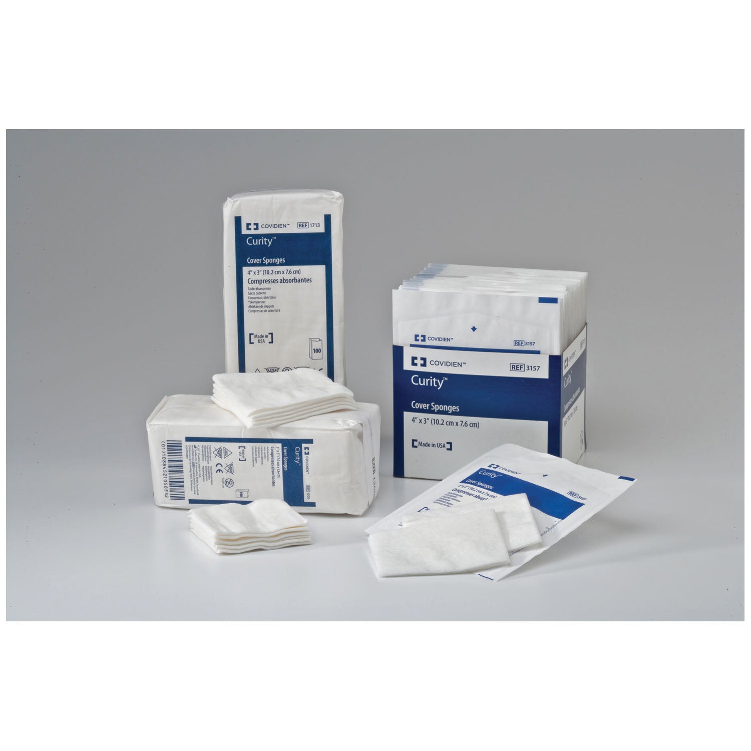 CARDINAL HEALTH CURITY™ COVER SPONGES "Cover Sponge, Non-Sterile, Bulk, 3\" x 3\", 100/bg, 40 bg/cs "