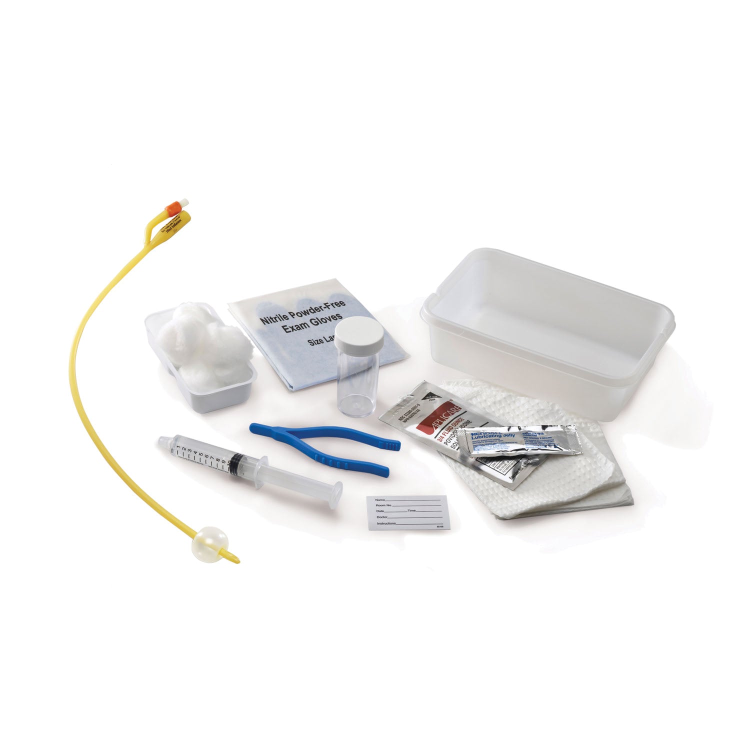 CARDINAL HEALTH CURITY™ Universal Catheterization Tray, Foley Latex Catheter, 16FR, 5cc Specimen Container, 20/cs (Notice – Syringes are temporarily not included due to the Nurse Assist recall. Please contact your NDC sales rep for questions.)