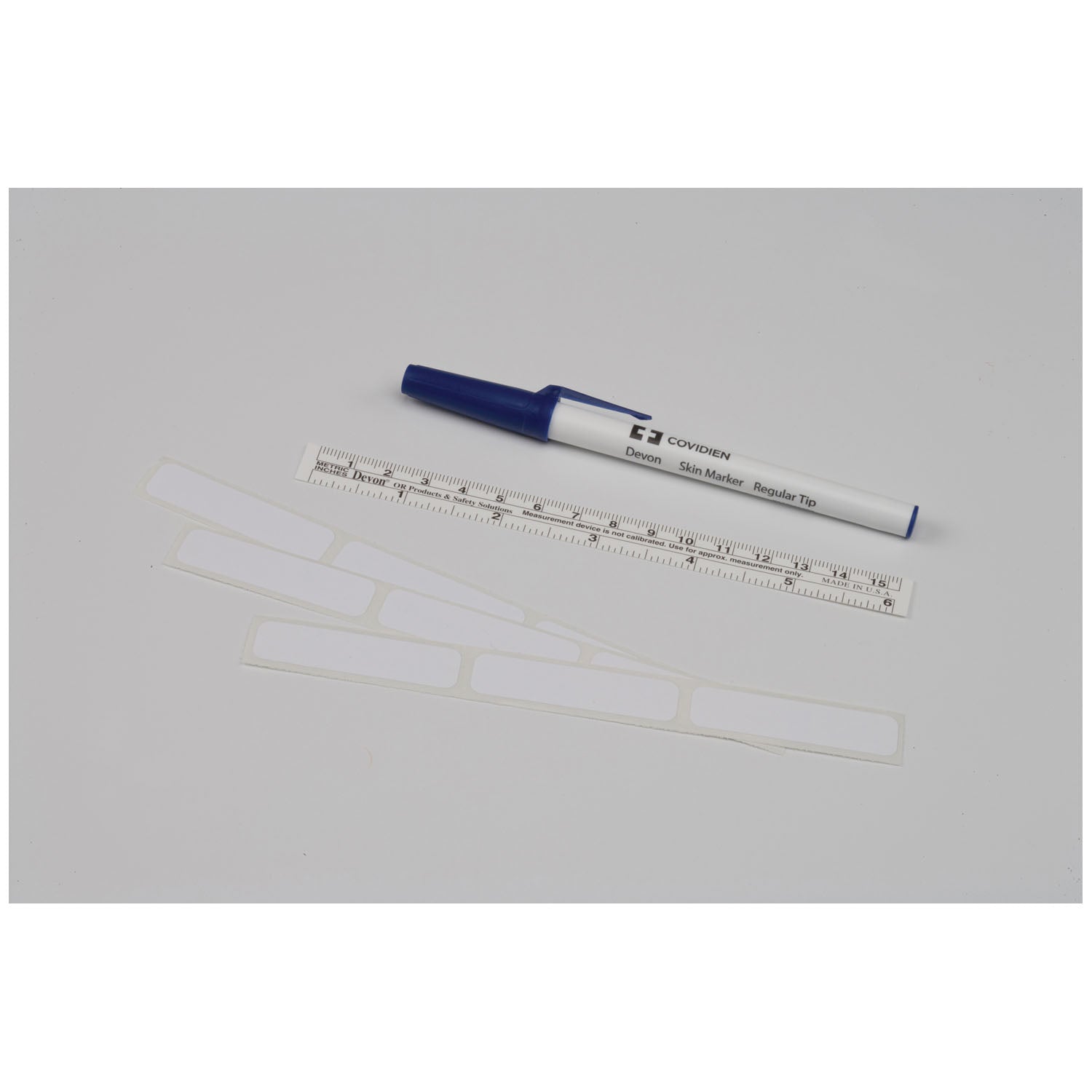 CARDINAL HEALTH DEVON™ SURGICAL MARKERS Surgical Skin Marker 160-R, Regular Tip, Flexible Ruler, 25/bx, 4 bx/cs
