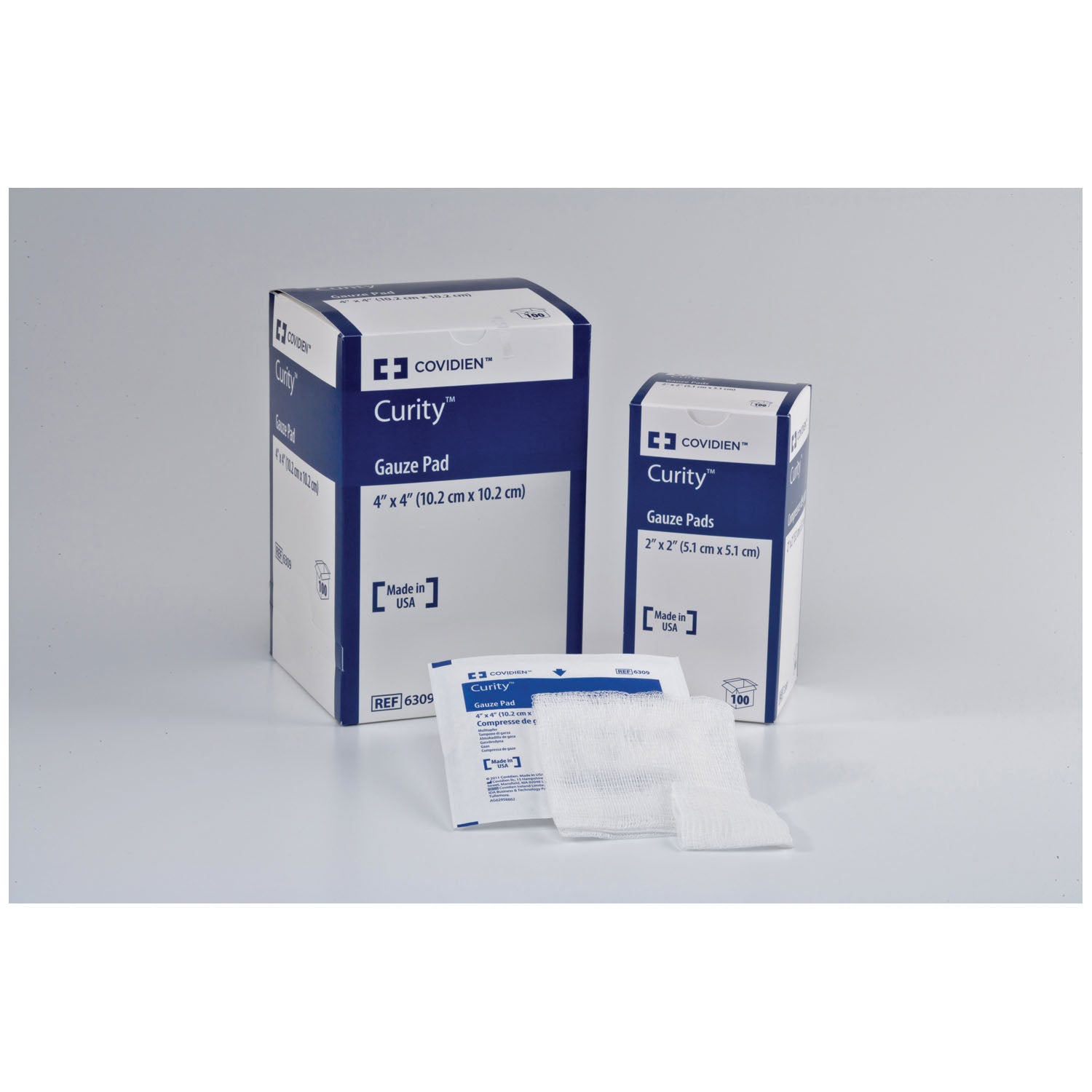 CARDINAL HEALTH CURITY™ GAUZE PADS "Sterile Gauze Pad, Peel-Back Package, 3\" x 3\", 12-Ply, 100/bx, 24 bx/cs "