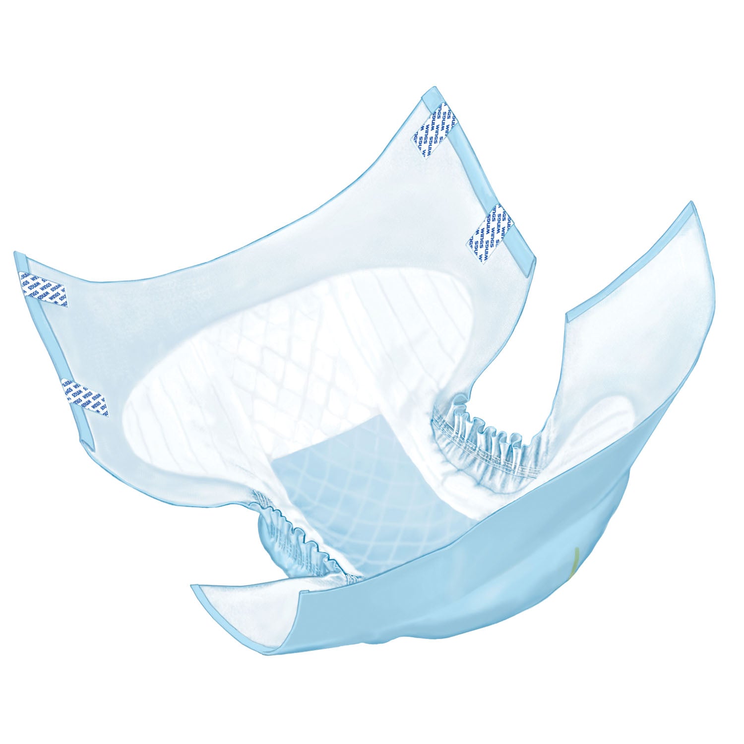 CARDINAL HEALTH WINGS™ ADULT BRIEFS HEAVY ABSORBENCY "Adult Briefs, Small, 20\"-31\", 261/2\"L, Peach, 12/bg, 8 bg/cs "