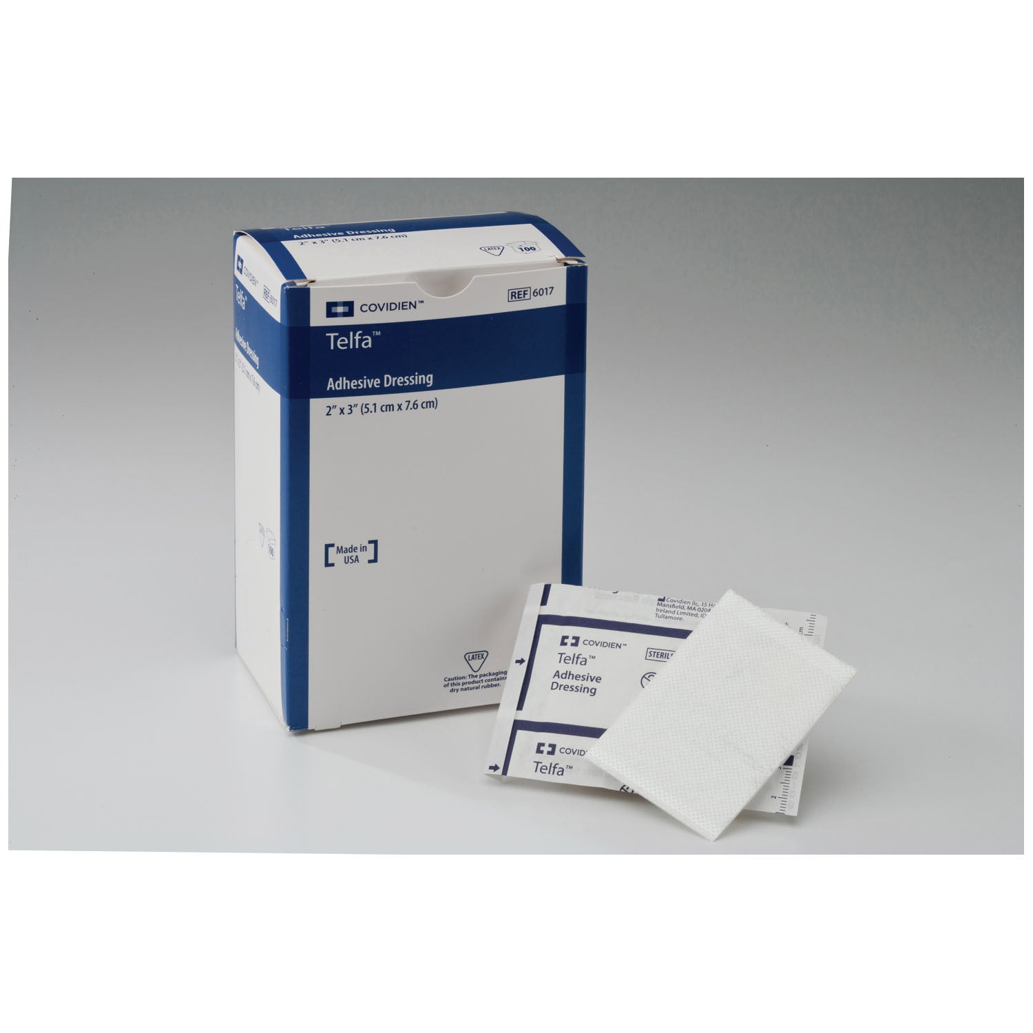 CARDINAL HEALTH TELFA OUCHLESS ADHESIVE DRESSINGS "Adhesive Dressing, 3\" x 4\", Sterile 1s, 100/bx, 12 bx/cs "