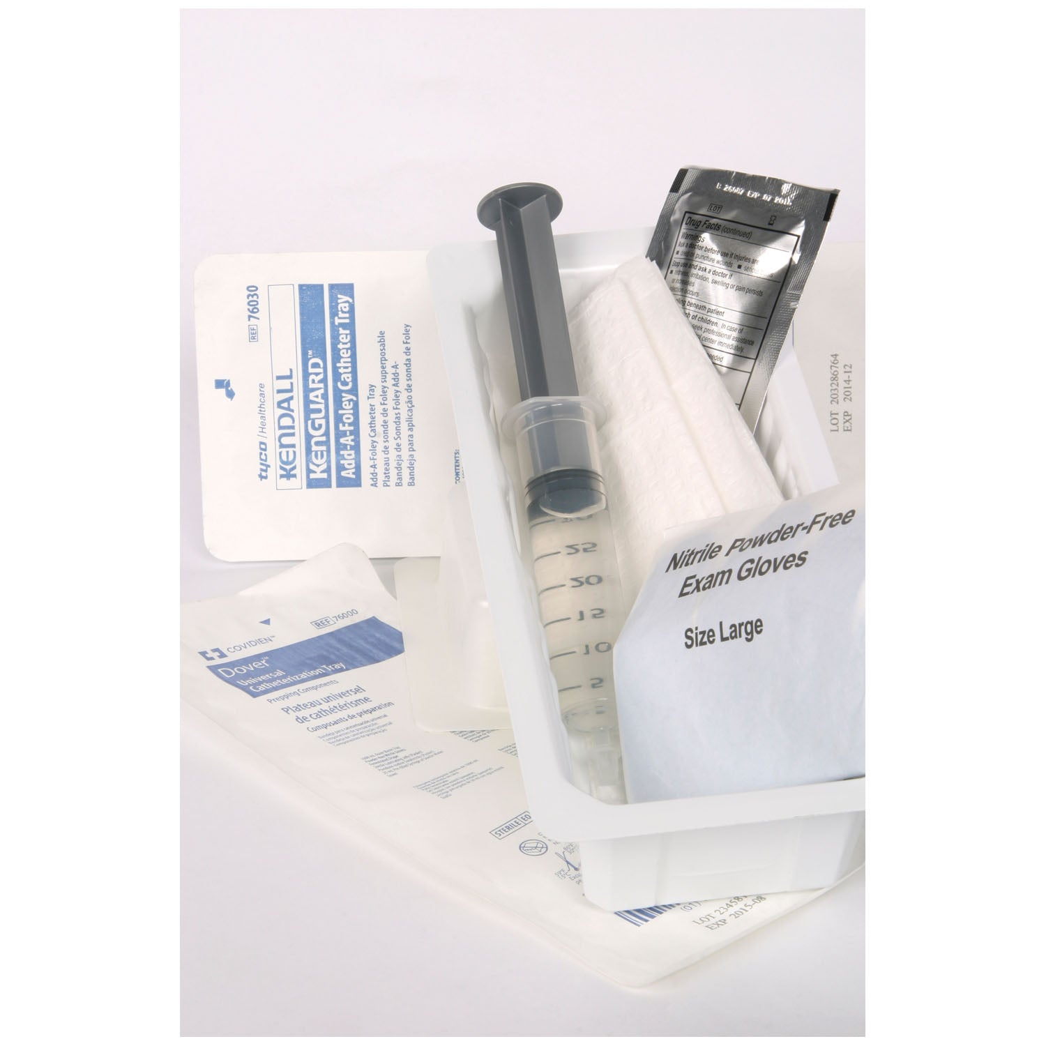 CARDINAL HEALTH KENGUARD UNIVERSAL CATHETER INSERTION TRAY Prefilled Syringe, 100cc,