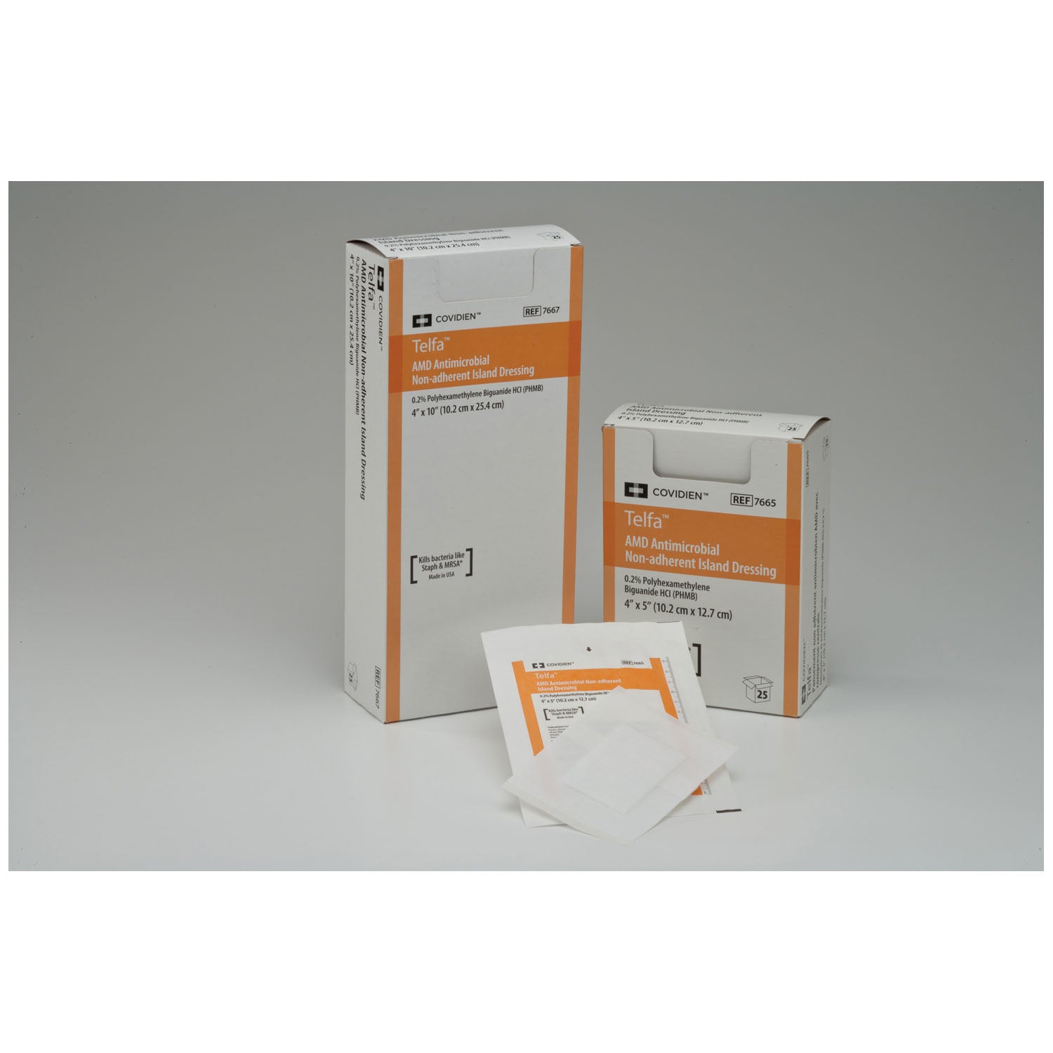 CARDINAL HEALTH TELFA AMD DRESSINGS "Non-Adherent Dressing, 3\" x 4\", Sterile 1s in Peel Back Package, 50/tray, 18 tray/cs "