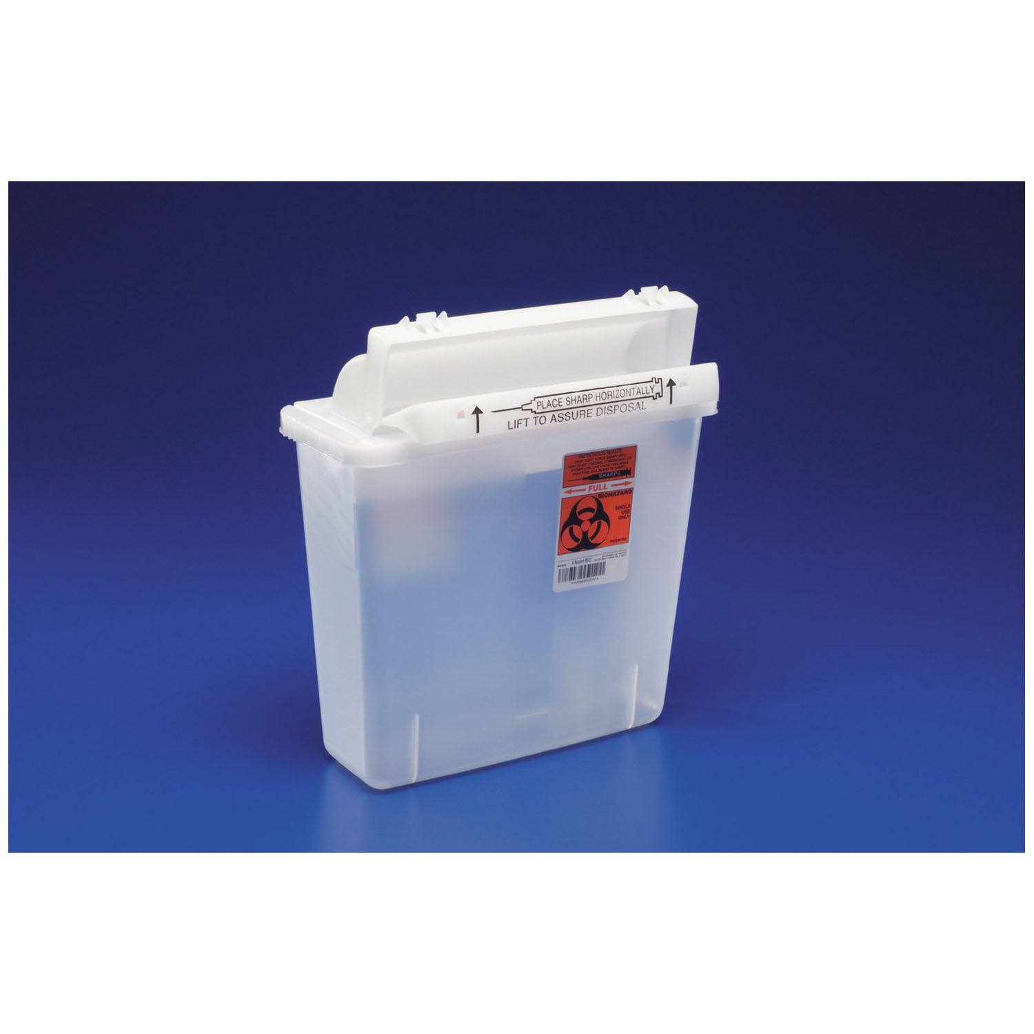CARDINAL HEALTH SHARPSTAR IN-ROOM SYSTEM WITH SHARPSTAR LIDS Container, 5 Qt Clear Sharpstar, Counter Balanced Lid, 20/cs