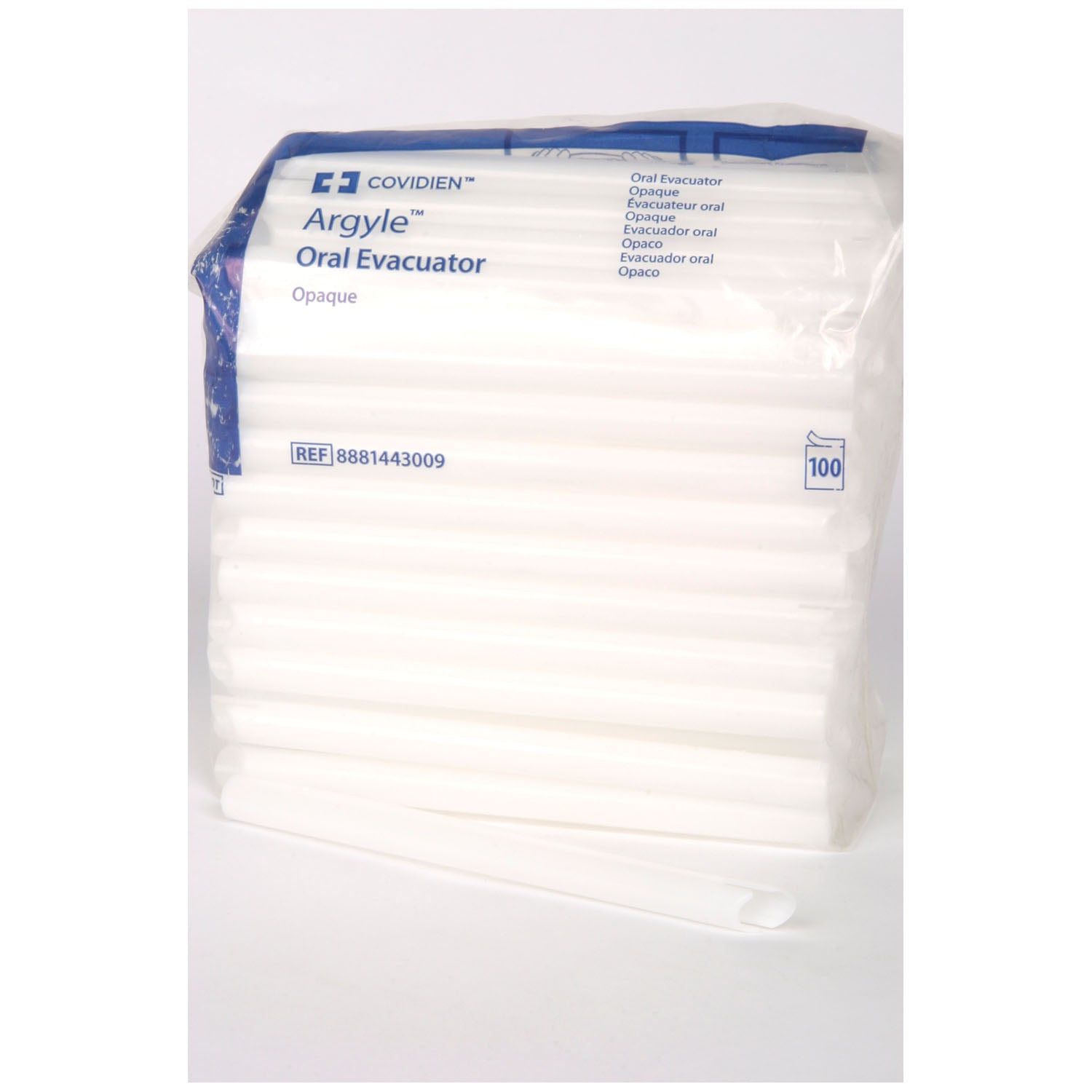 CARDINAL HEALTH MONOJECT™ 443 Oral Evacuator, Bevel Tip, 100/bg, 5 bg/cs