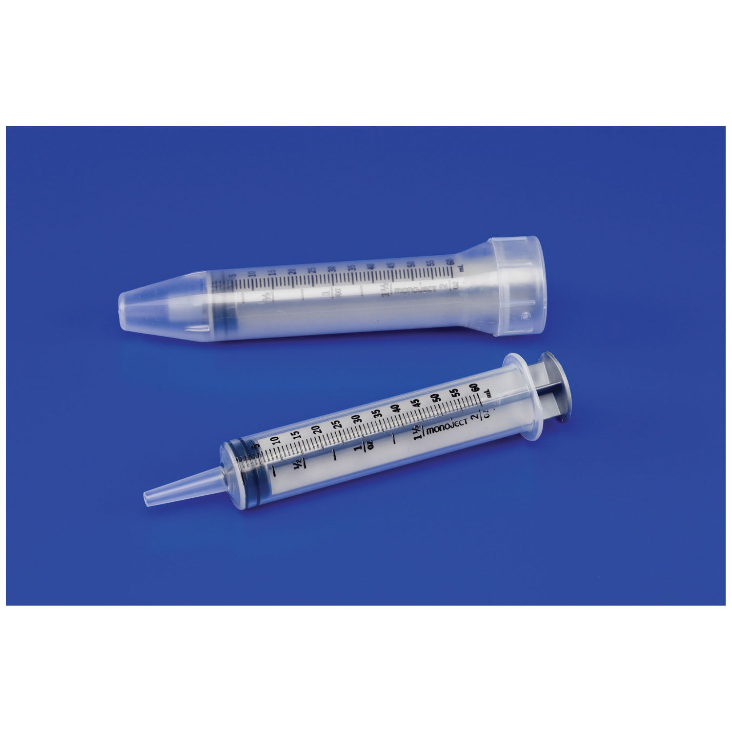CARDINAL HEALTH MONOJECT™ SYRINGES Syringe Only, 60mL, Toomey Tip, 5cc & 1/4 oz Increment Graduations, 20/bx, 5 bx/cs