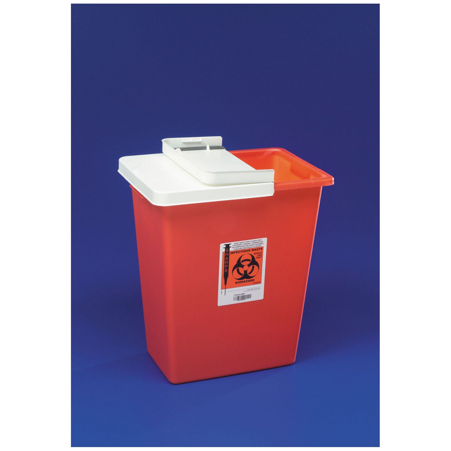 CARDINAL HEALTH LARGE VOLUME S Container, 12 Gal Red, Sealing, Gasket Hinged Lid, 10/cs