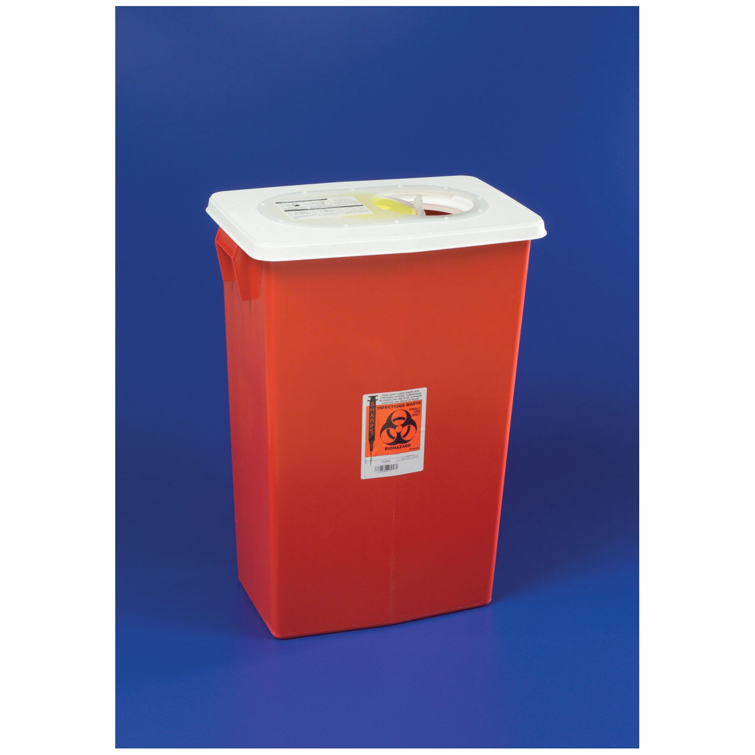 CARDINAL HEALTH LARGE VOLUME S Container, 12 Gal Red, Slide Lid, 10/cs