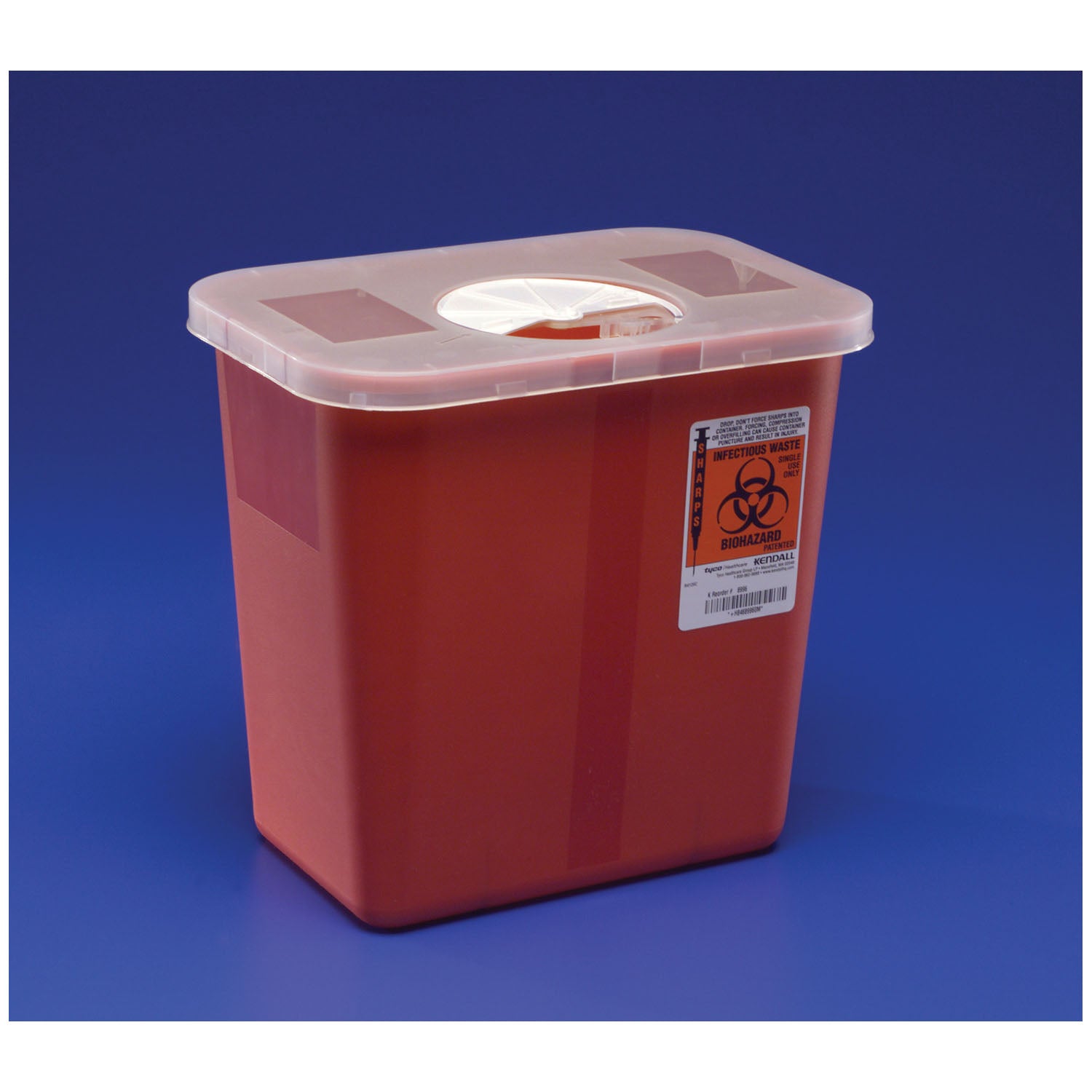 CARDINAL HEALTH MULTI-PURPOSE SHARPS S Container, 2 Gal, Red, Rotor Opening Lid, 20/cs