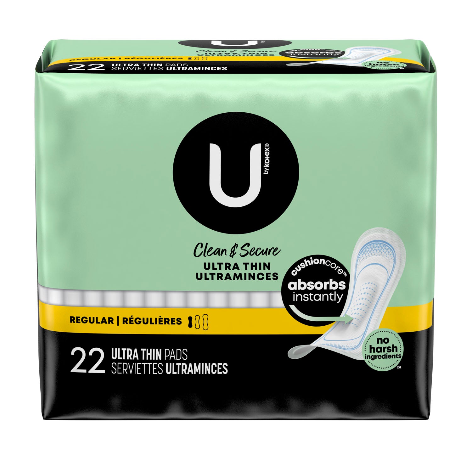 KIMBERLY-CLARK FEMININE CARE PRODUCTS Kotex® Ultra Thin Maxi Pads, 22/pk, 8 pk/cs