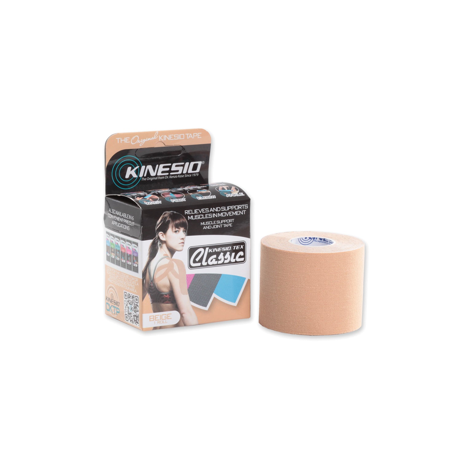 KINESIO TEX CLASSIC TAPE "Classic Tape, 2\" x 13.1 ft, Beige, 6 rl/bx (090295)"