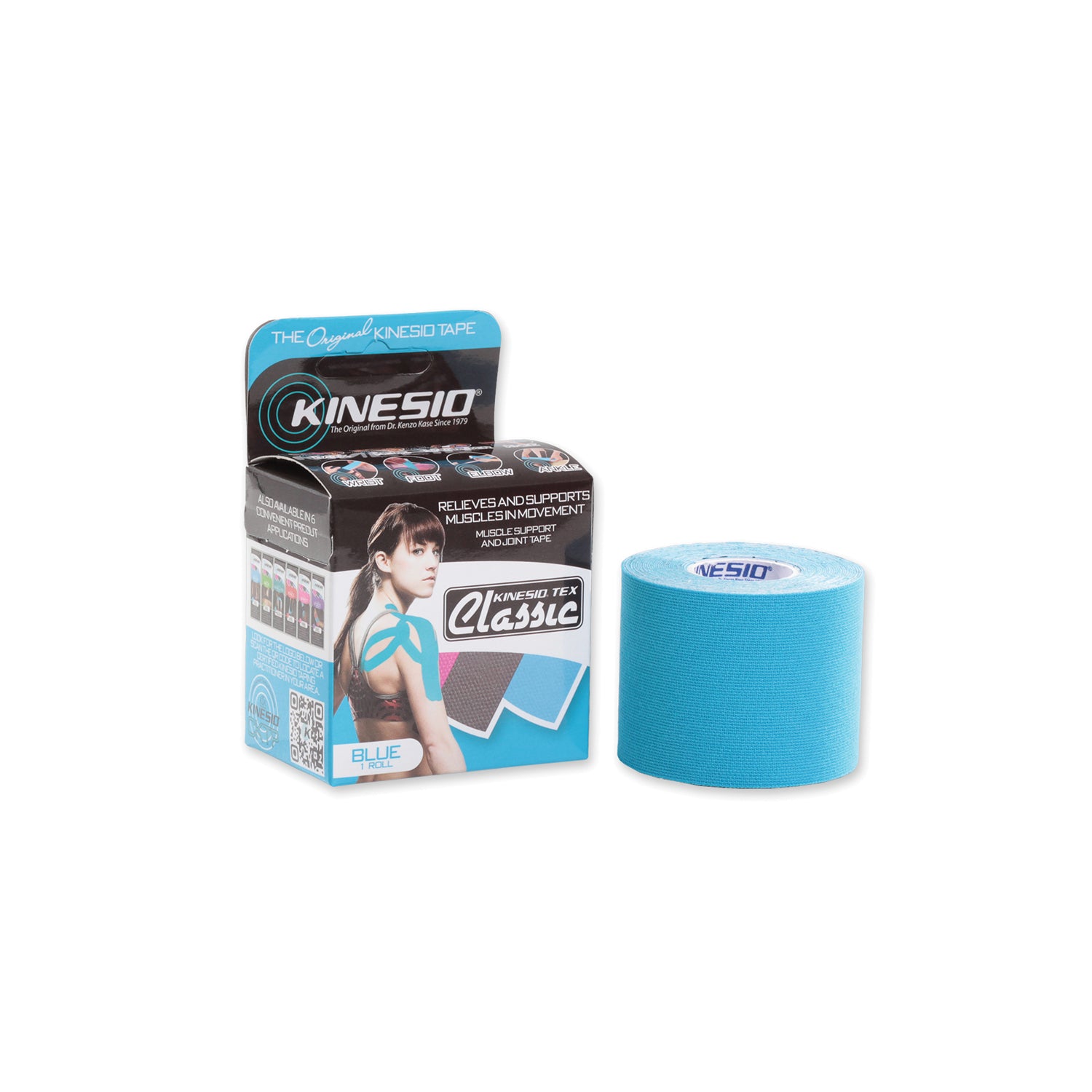 KINESIO TEX CLASSIC TAPE "Classic Tape, 2\" x 13.1 ft, Blue, 6 rl/bx (090296)"