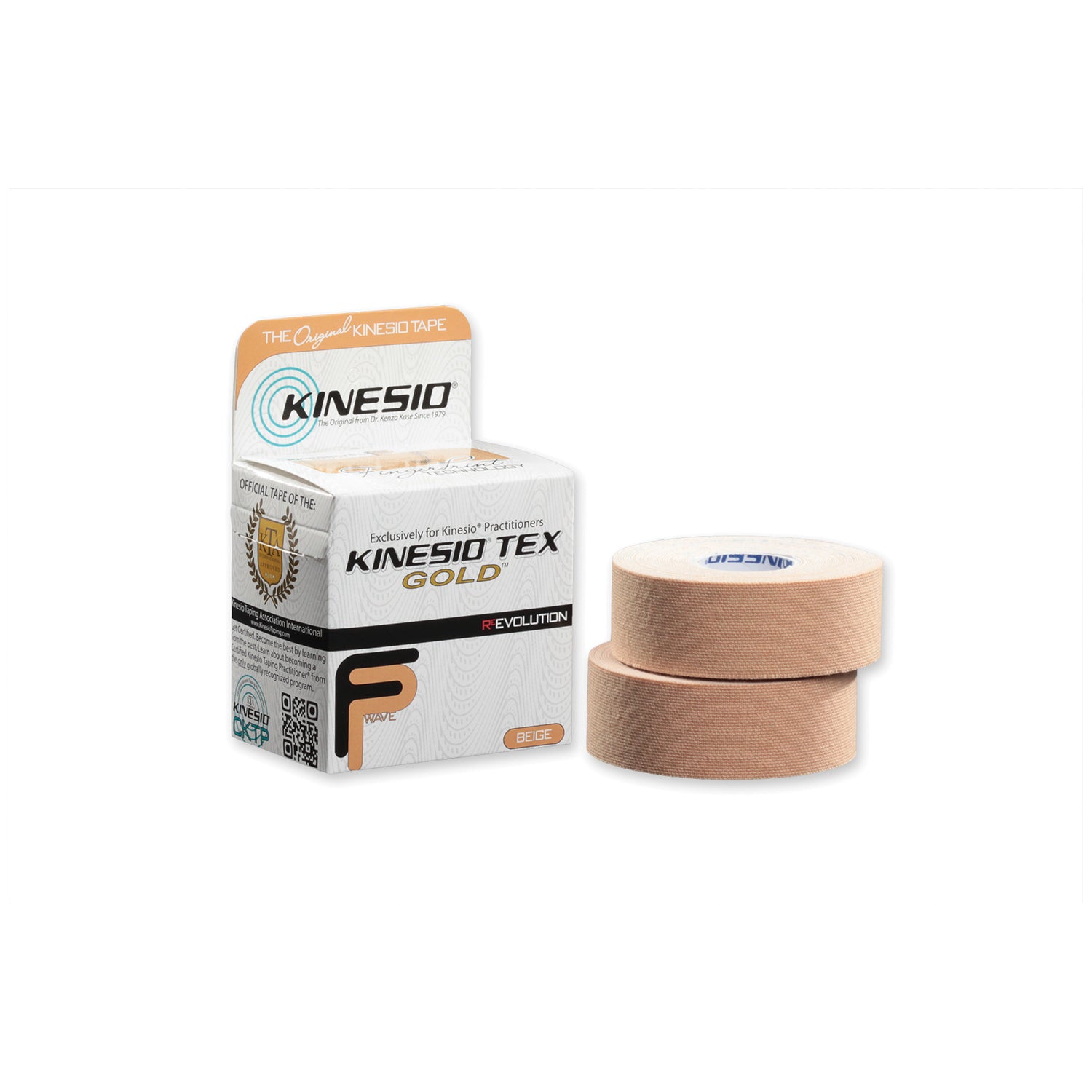 KINESIO TEX GOLD FP TAPE "Gold FP Tape, 1\" x 51/2 yds, Beige, 2/pk, 6 rl/bx (090304)"