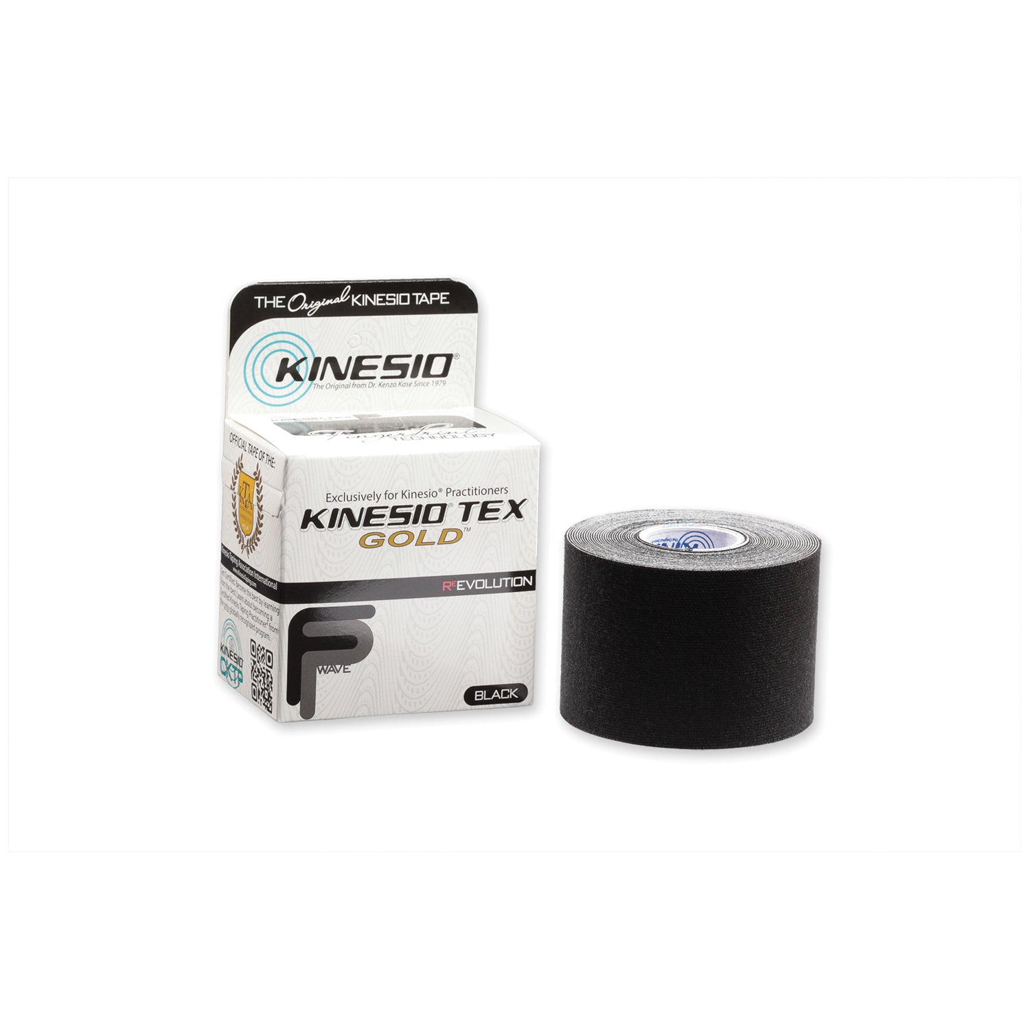 KINESIO TEX GOLD FP TAPE "Gold FP Tape, 2\" x 51/2 yds, Black, 6 rl/bx (090309)"