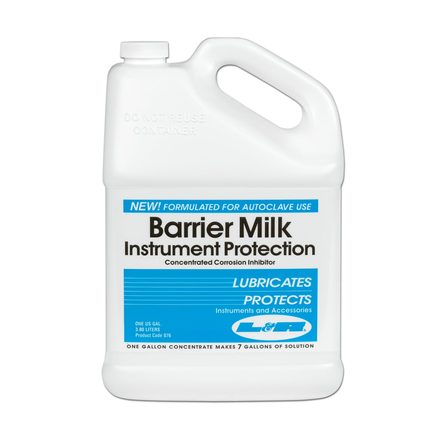 L&R Barrier Milk Cleaning Solution, Gallon Bottle, 4/cs