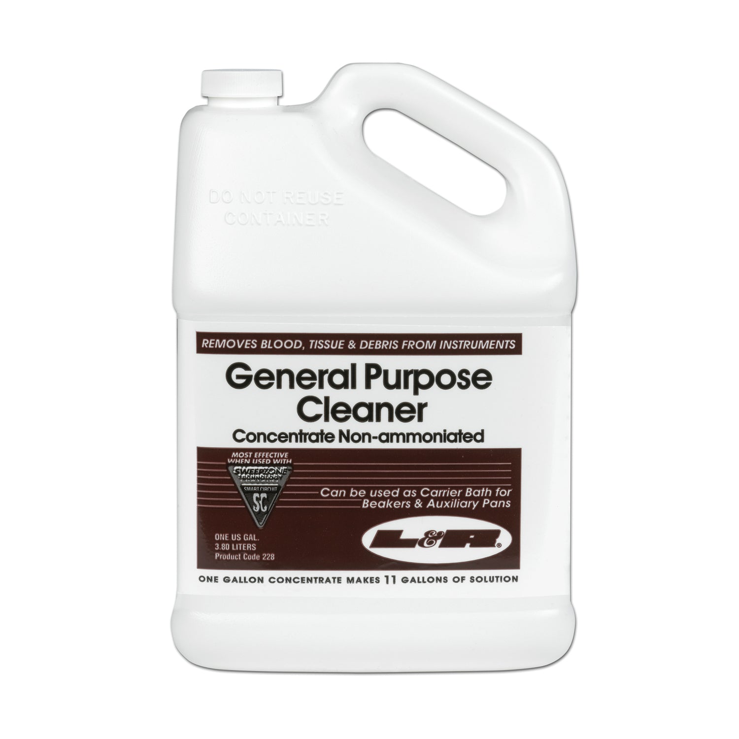 L&R CONCENTRATE - NON AMMONIATED General Purpose Cleaner, Gallon Bottle, 4/cs (40 cs/plt)