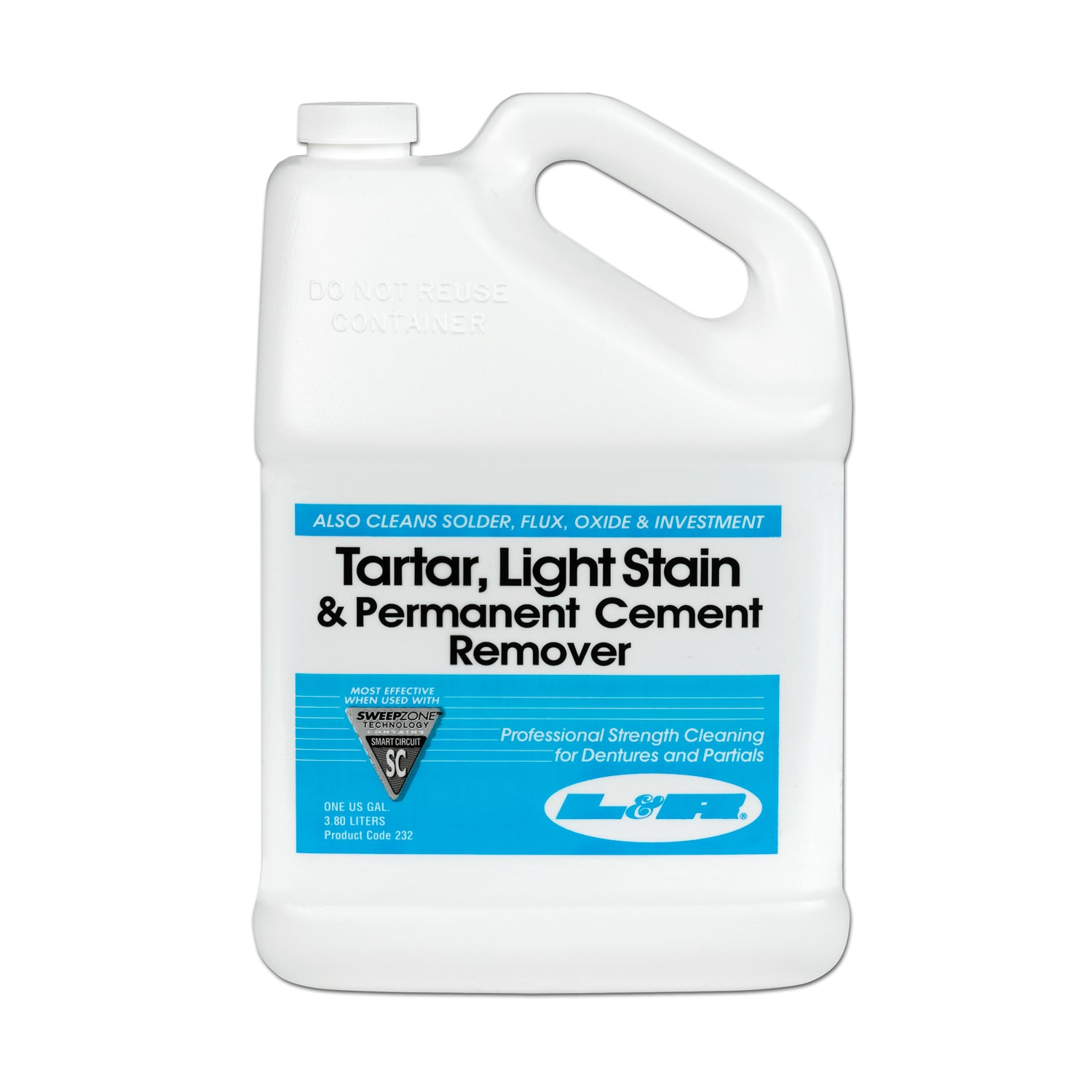 L&R Tarter, LIGHT STAIN & PERMANENT CEMENT REMOVER Tartar, Light Stain & Permanent Cement Remover, Gallon Bottle, 4/cs (40 cs/plt) (HAZMAT Fees Apply, cannot ship via Air or to AK, GU, HI, MP, PR, VI)