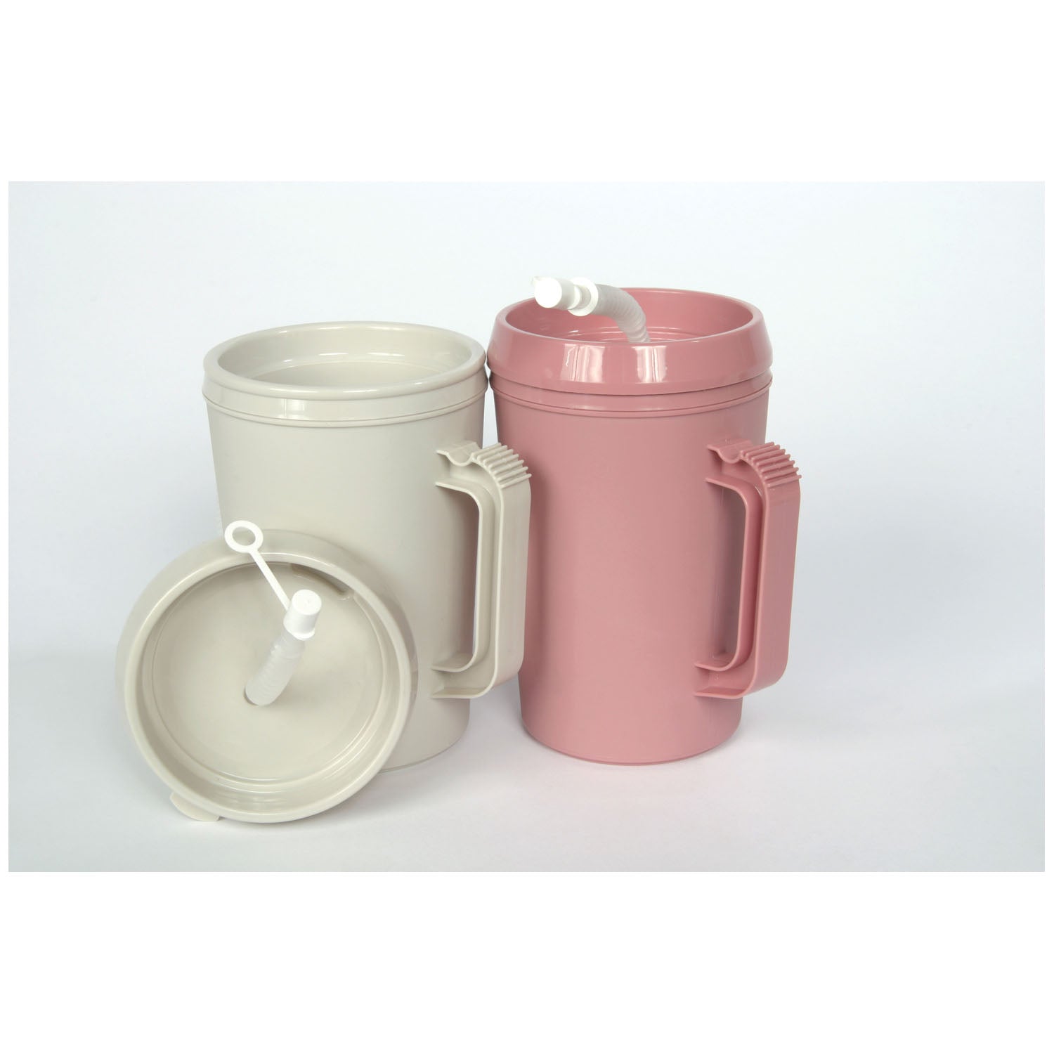 MEDEGEN INSULATED PITCHERS Gray Pitcher, Lid, Straw & Handle, Gray, 24/cs
