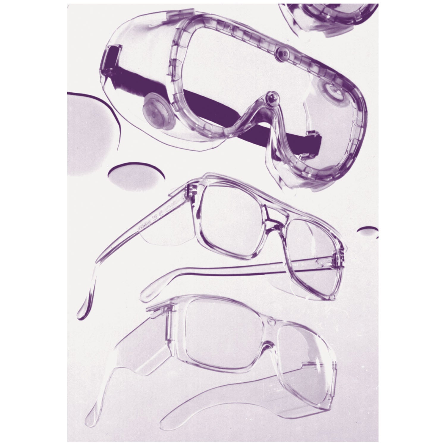 MEDEGEN VISION TEK® PROTECTIVE EYEWEAR GOGGLES Heavy-Duty Safety Goggles, Clear Lens, 4 Stack Trap Vents, 12/cs