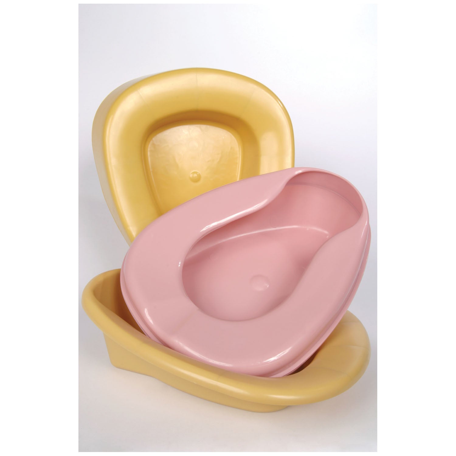 MEDEGEN STACKABLE BEDPANS Bed Pan, Rose, Commode Style, Stackable, Disposable, 50/cs