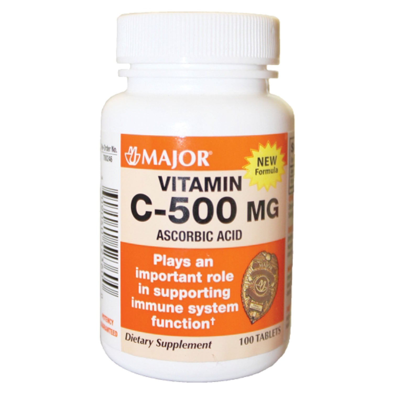 MAJOR VITAMIN C Vitamin C, 500mg, Tablets, 100s, NDC# 00904-0523-60 (US Only)