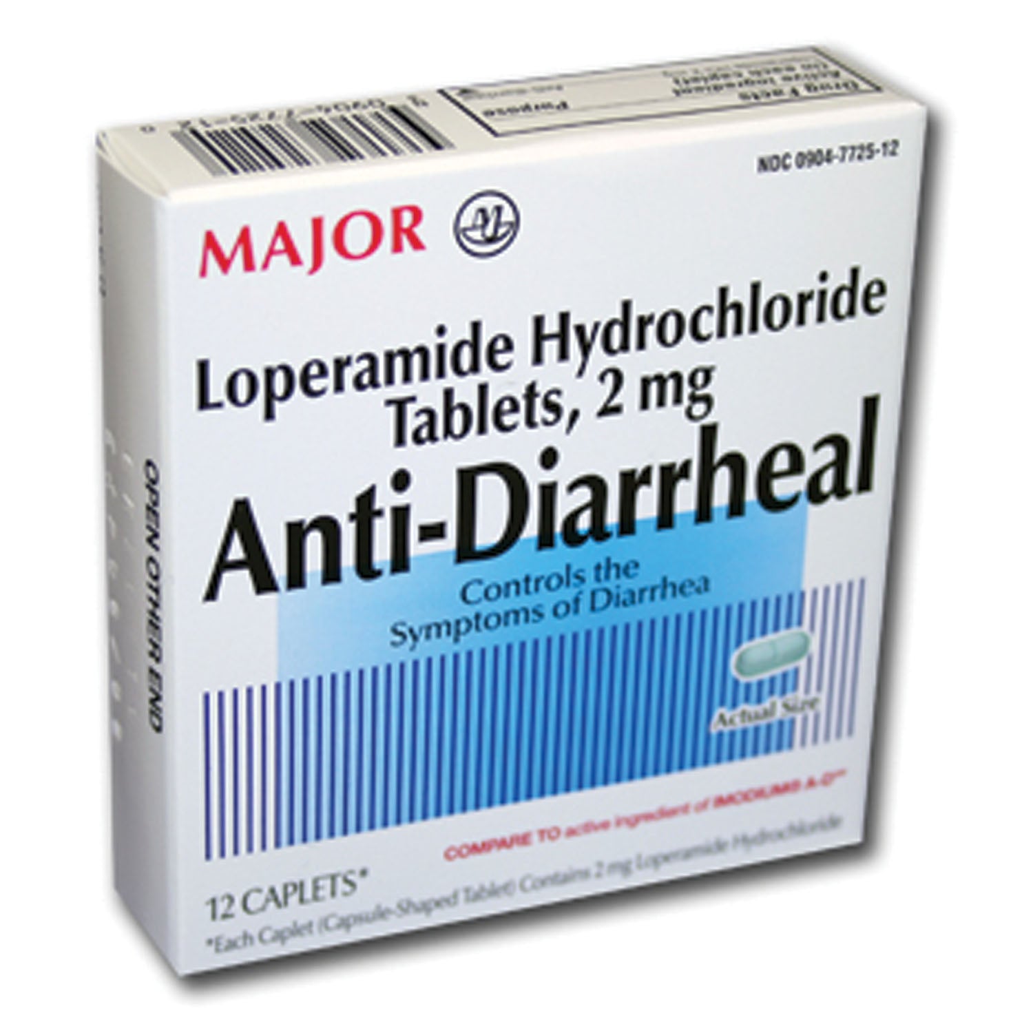 MAJOR LAXATIVES Anti-Diarrheal, Caplets, 12s, Compare to Imodium A-D®, NDC# 00904-772a5-12