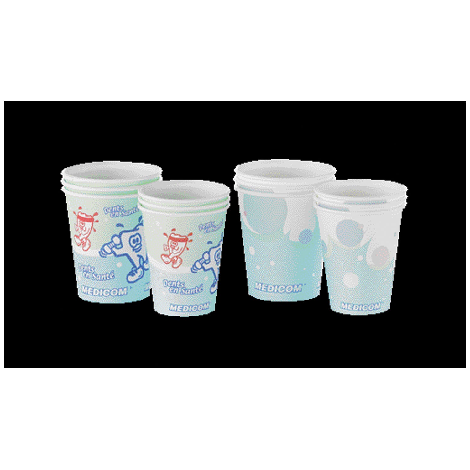 MEDICOM POLY COATED S Paper Cup, 5 oz, Healthy Teeth Design, 100/slv, 10slv/cs (Not Available for sale into Canada)
