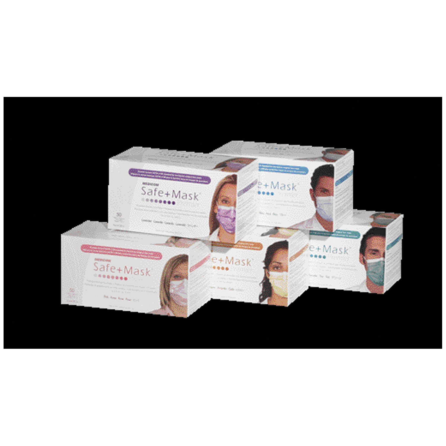 MEDICOM SAFEMASK PREMIER L1 Earloop Mask, ASTM Level 1, Lavender, 50/bx, 10 bx/cs (Not Available for sale into Canada)