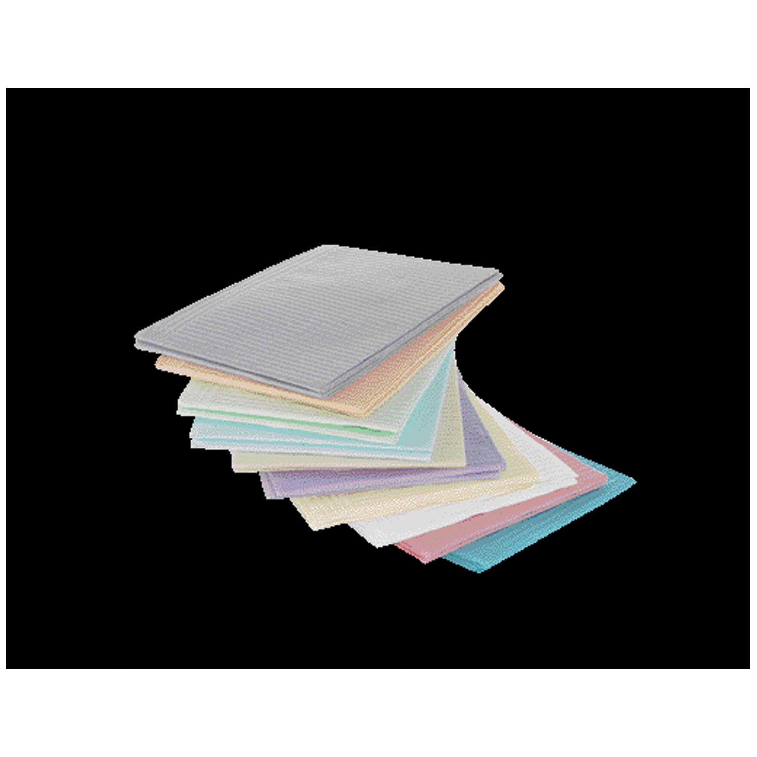 MEDICOM DRY-BACK® PLUS DENTAL BIBS 3+1-ply "Dental Bib, 3-Ply Paper + 1-Ply Poly, 13\" x 18\", Aqua, 500/cs (Not Available for sale into Canada)"