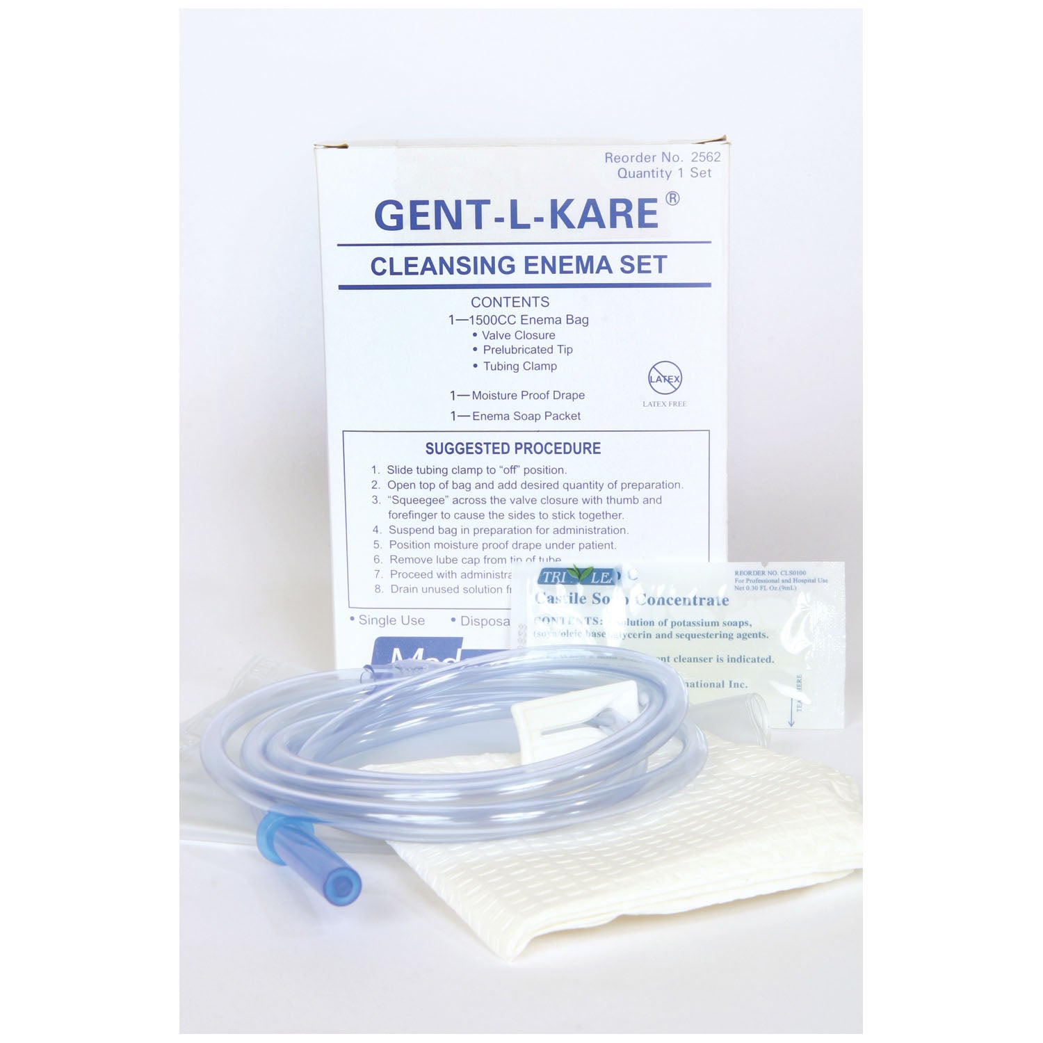 MEDEGEN CLEANSING ENEMA SETS Enema Bag Set, 1500mL Bag, 50/cs