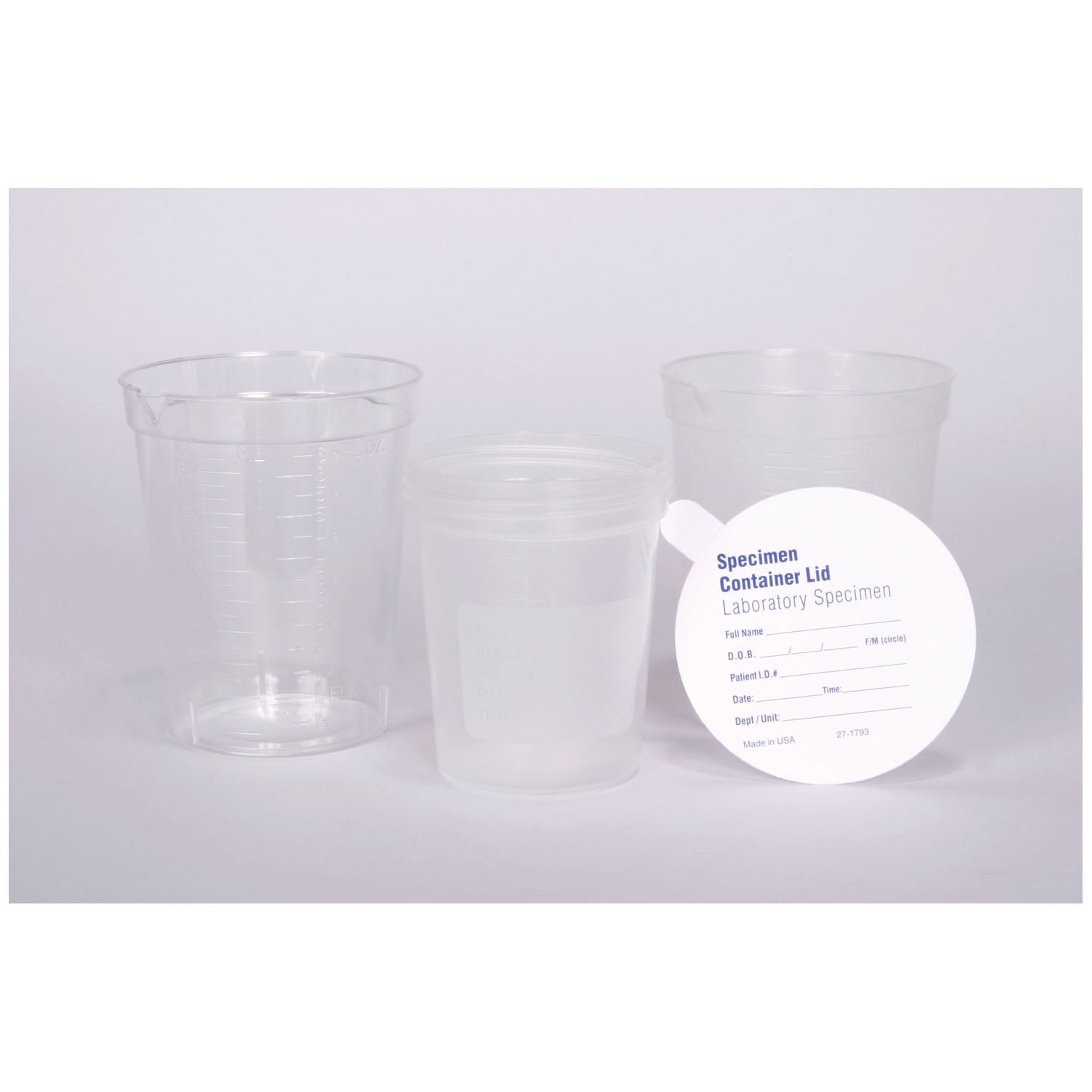 MEDEGEN NON-STERILE SPECIMEN CONTAINERS Specimen Container Only, 4 oz, 500/cs (45 cs/plt)