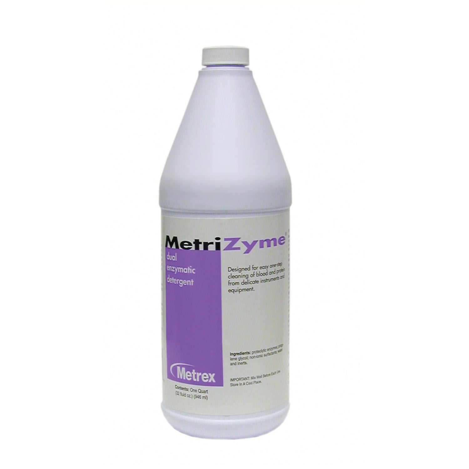 METREX METRIZYME® DUAL ENZYMATIC DETERGENT MetriZyme Qt, 4/cs