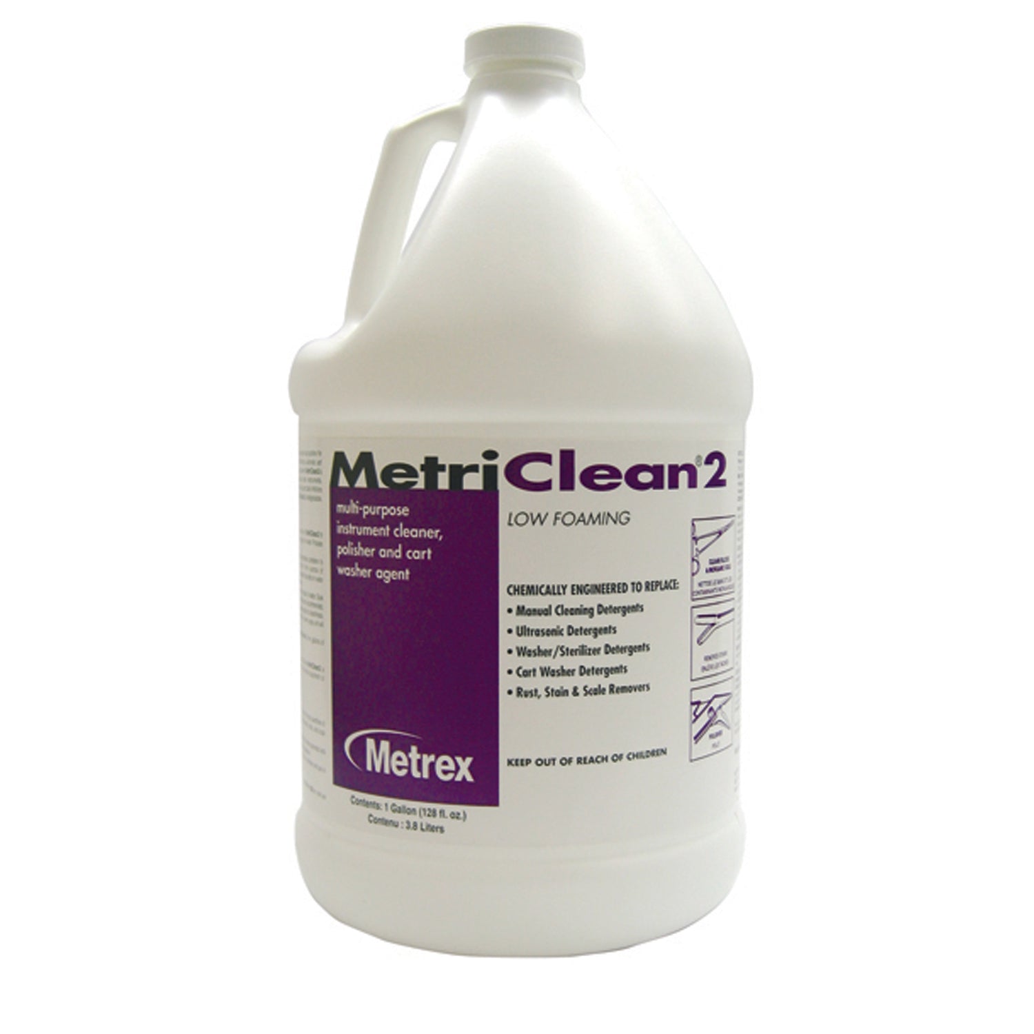 METREX METRICLEAN® 2 LOW FOAM INSTRUMENT CLEANER & LUBRICANT MetriClean 2, Gallons, 4/cs (HAZMAT Fees Apply, cannot ship via Air or to AK, GU, HI, MP, PR, VI)