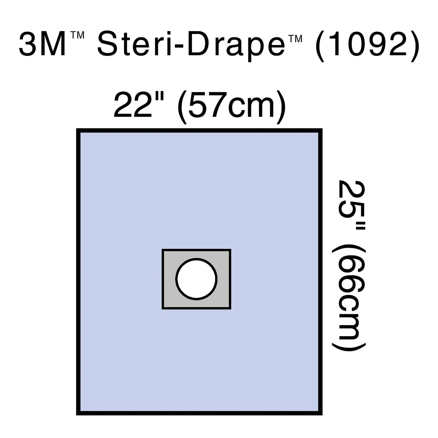 SOLVENTUM STERI-DRAPE™ MINOR PROCEDURE DRAPE "Small Drape, Adhesive Aperture, 22\" x 25\", 3M Biocade Fabric, 25/bx, 4 bx/cs "